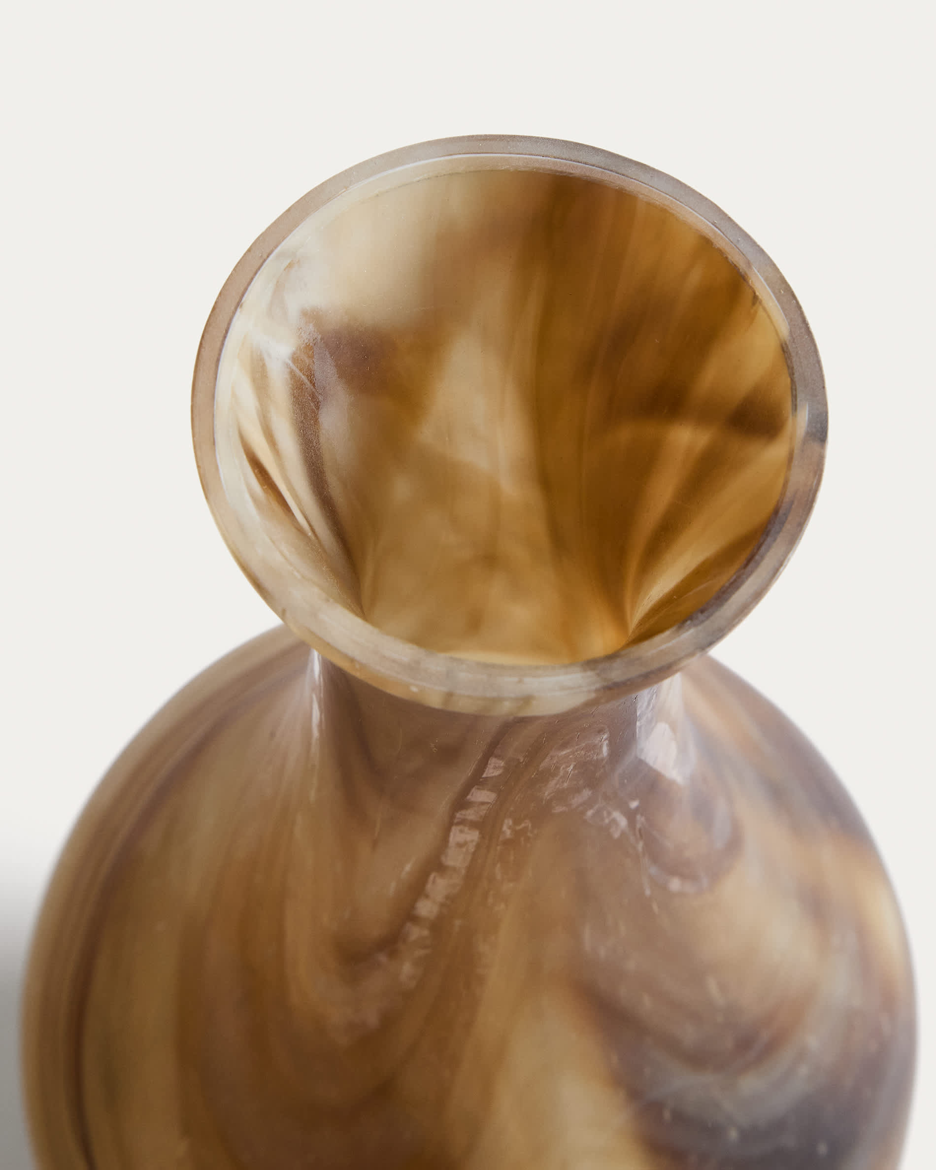 Nerola glass vase in brown shades 38 cm
