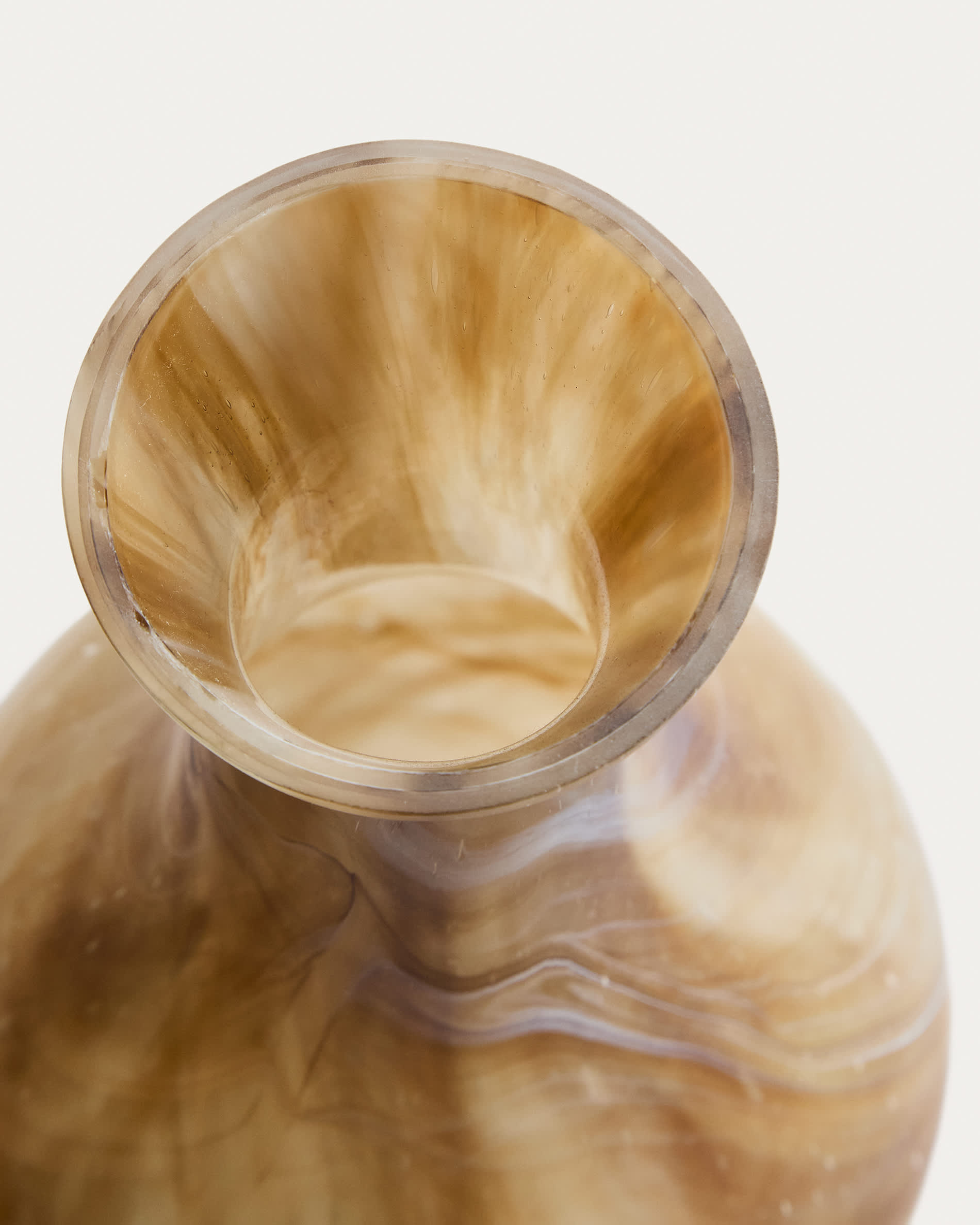 Nerola glass vase in brown shades 46 cm