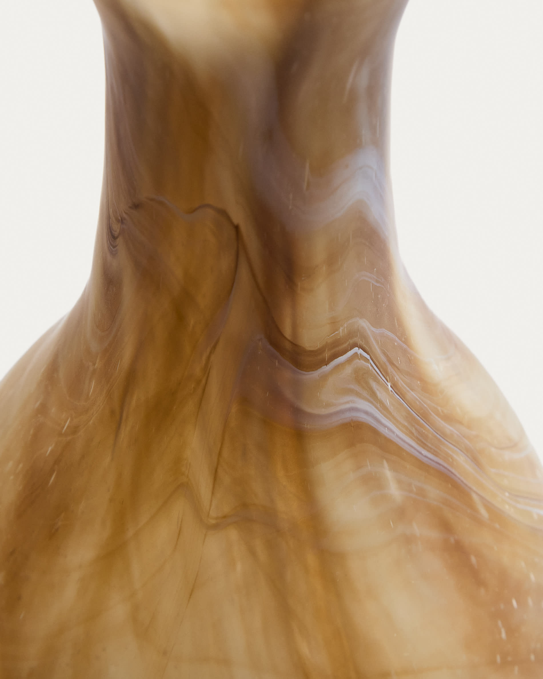 Nerola glass vase in brown shades 46 cm