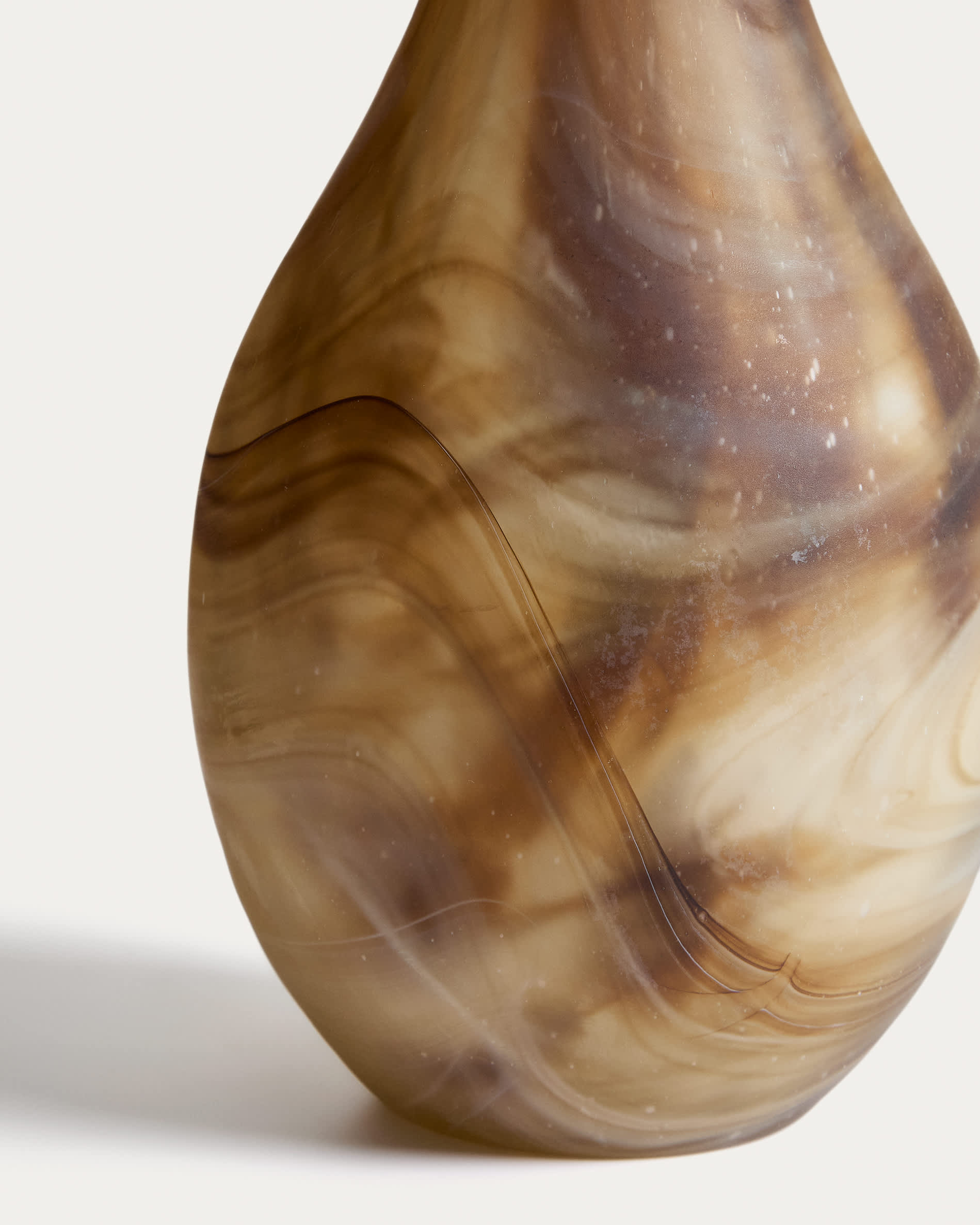 Nerola glass vase in brown shades 38 cm