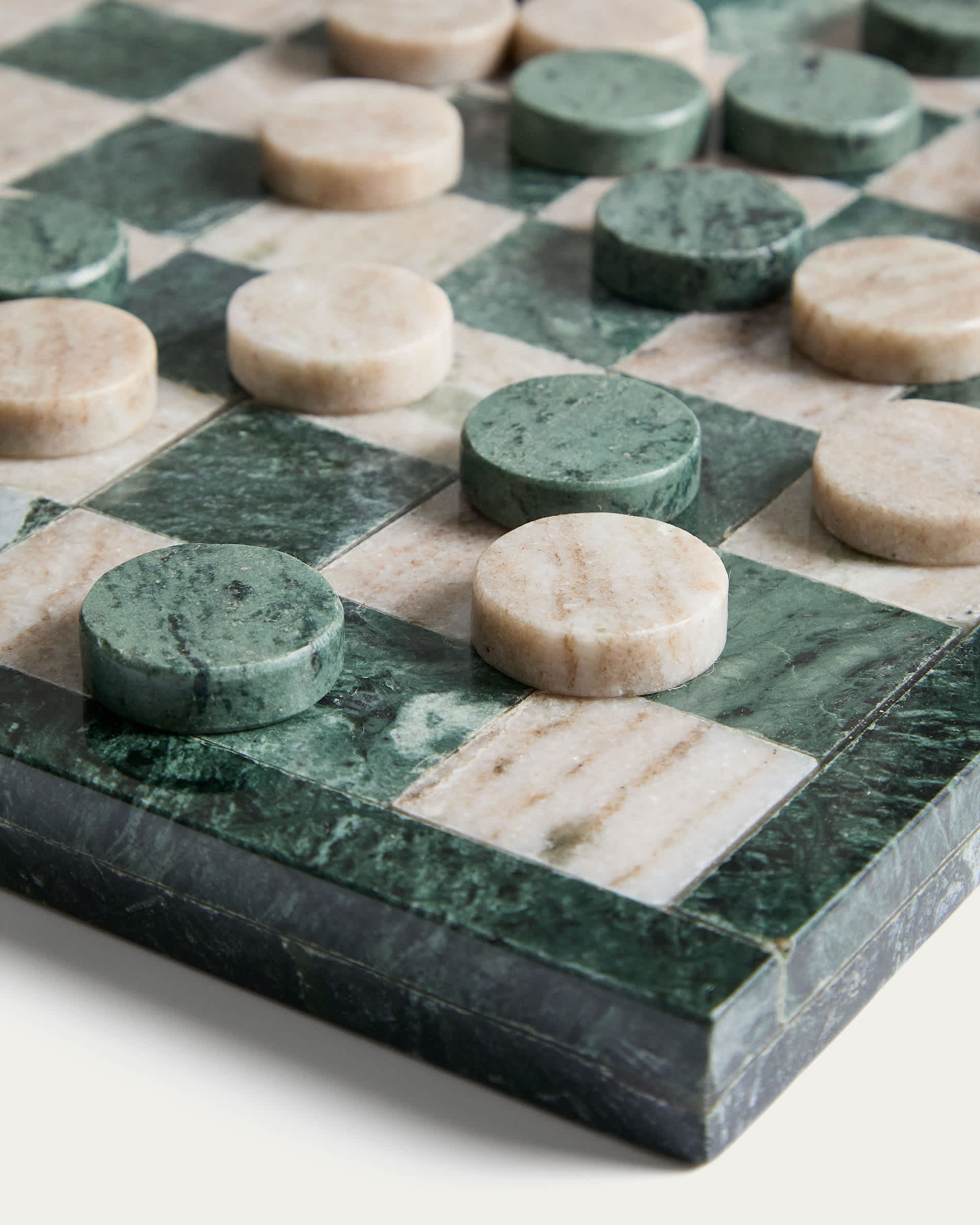 Garel green and beige marble decorative set 30 x 30 cm