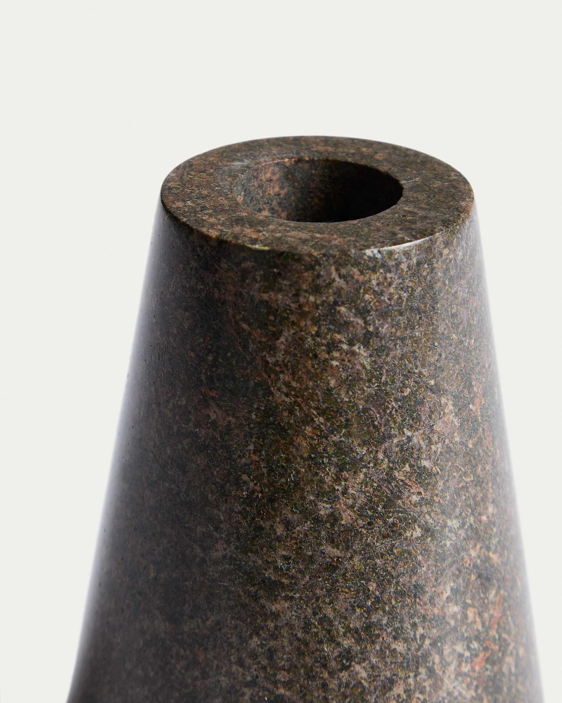 Trevia green marble candle holder 8 cm