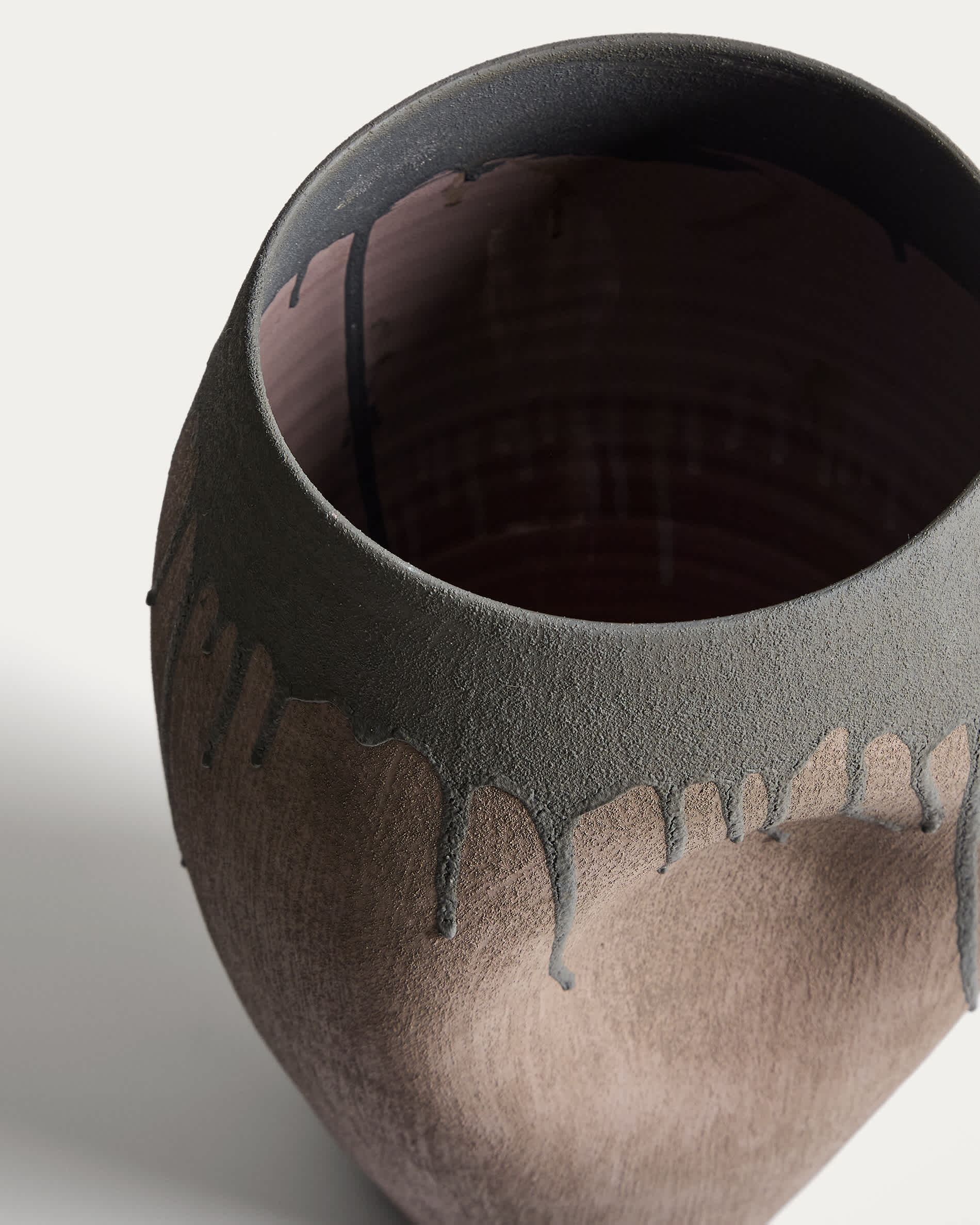Emiro vase in brown ceramic 34cm