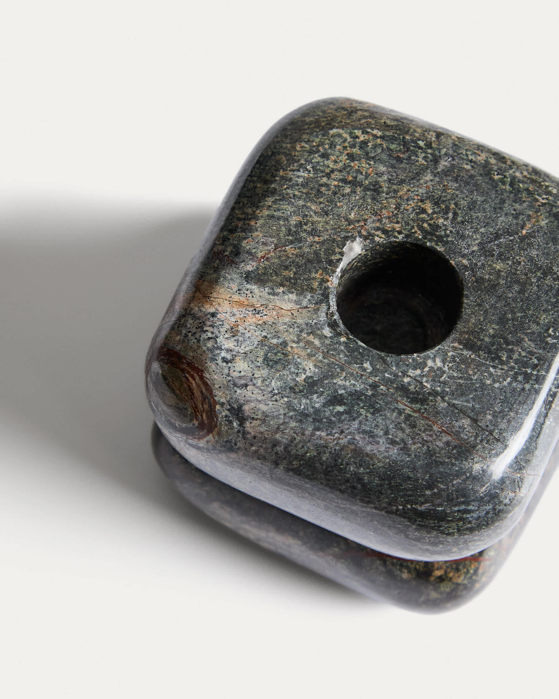 Liren green marble candle holder 8 cm