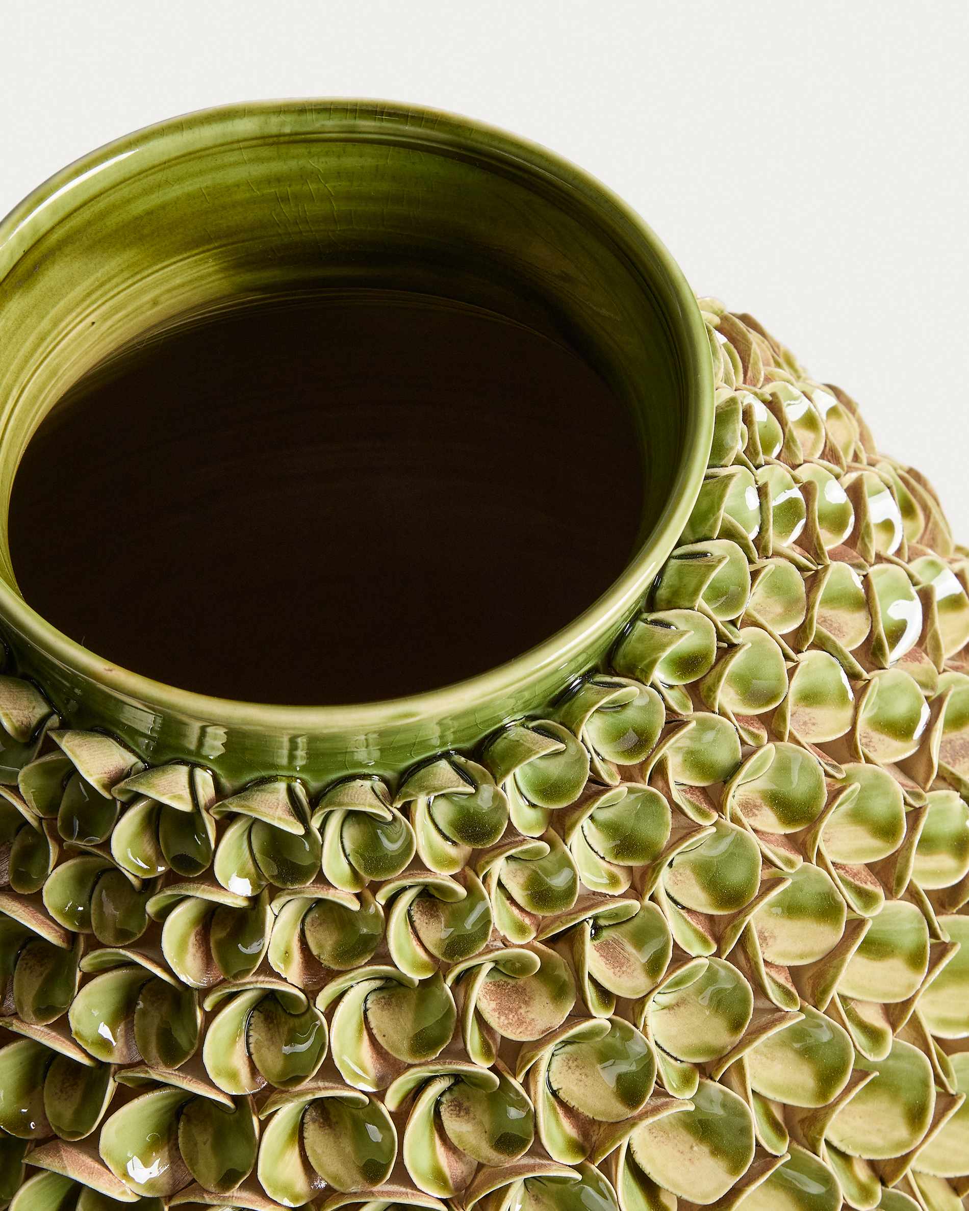 Ederia vase in light green ceramic 39cm