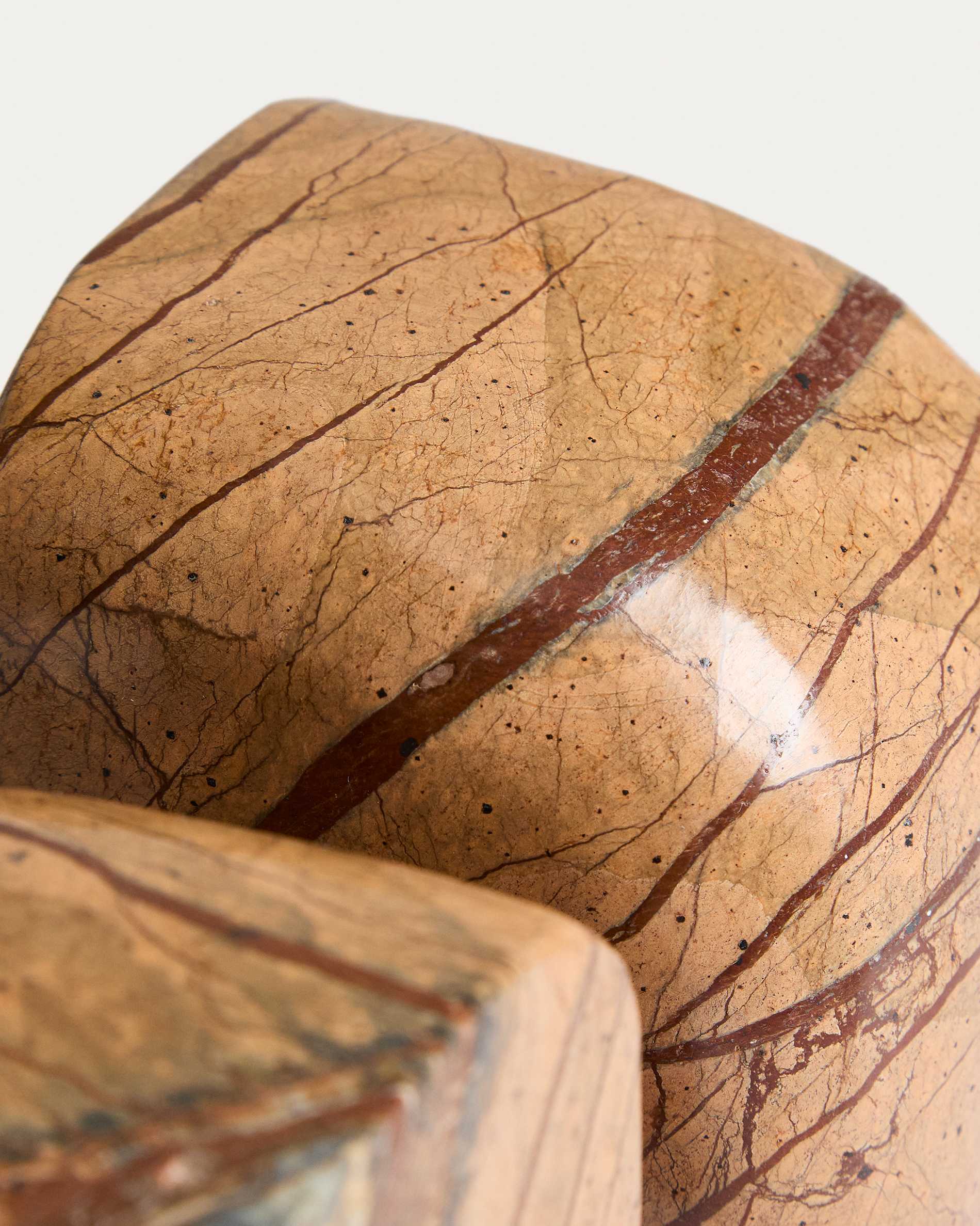 Benine orange and brown marble bookends