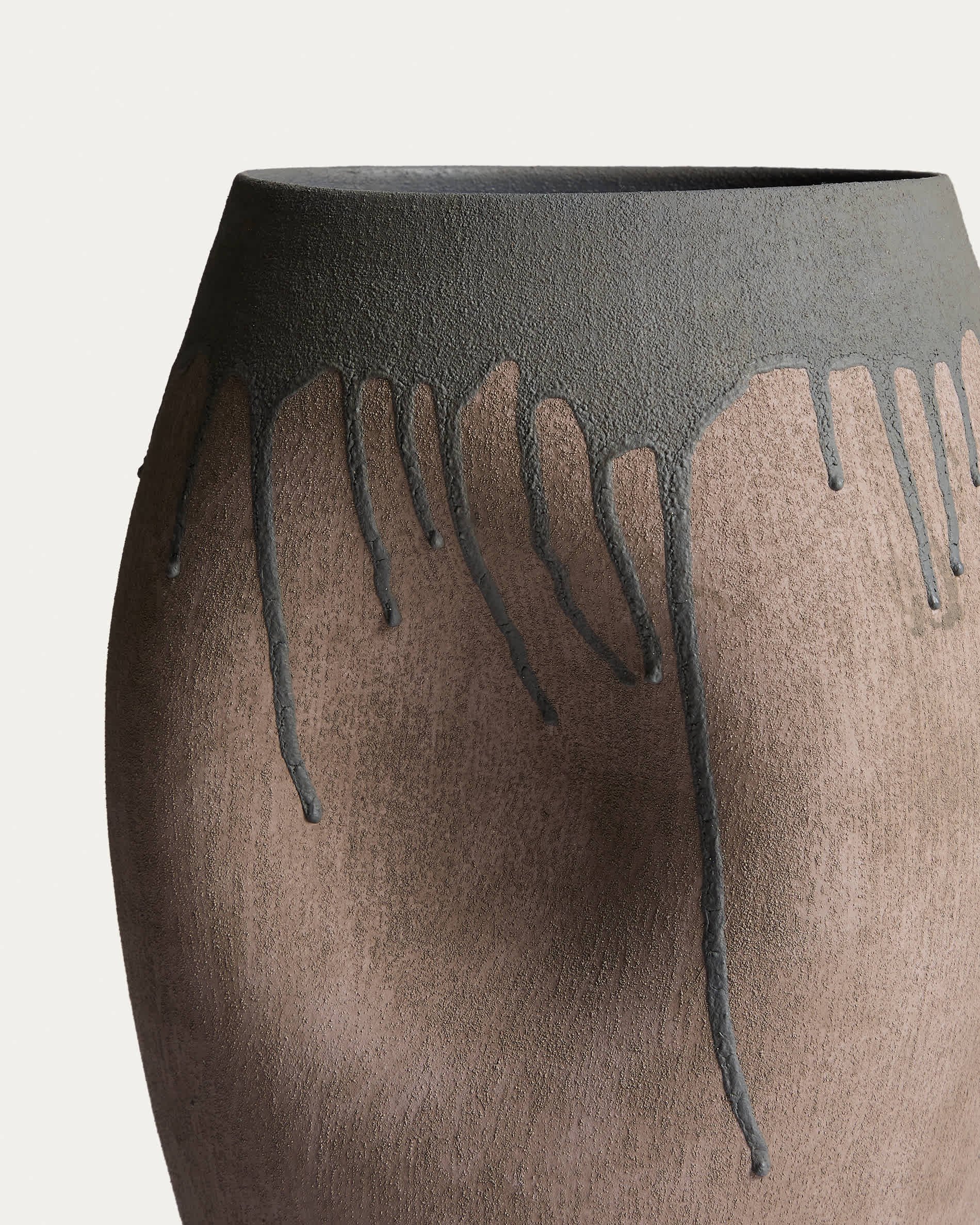 Emiro vase in brown ceramic 34cm