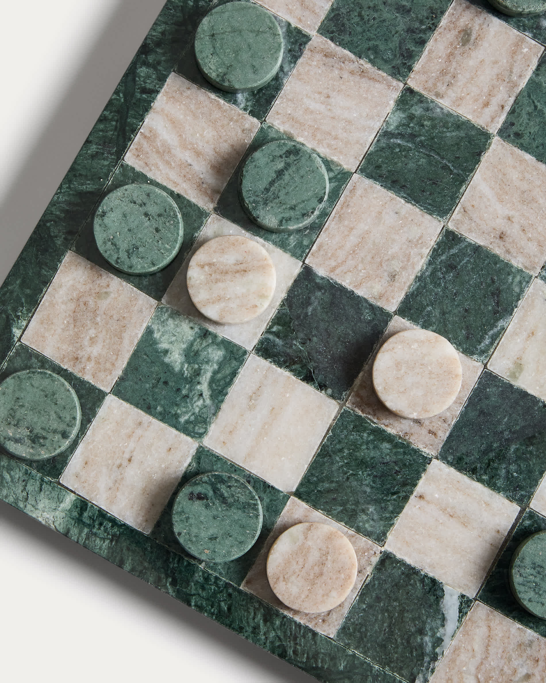Garel green and beige marble decorative set 30 x 30 cm