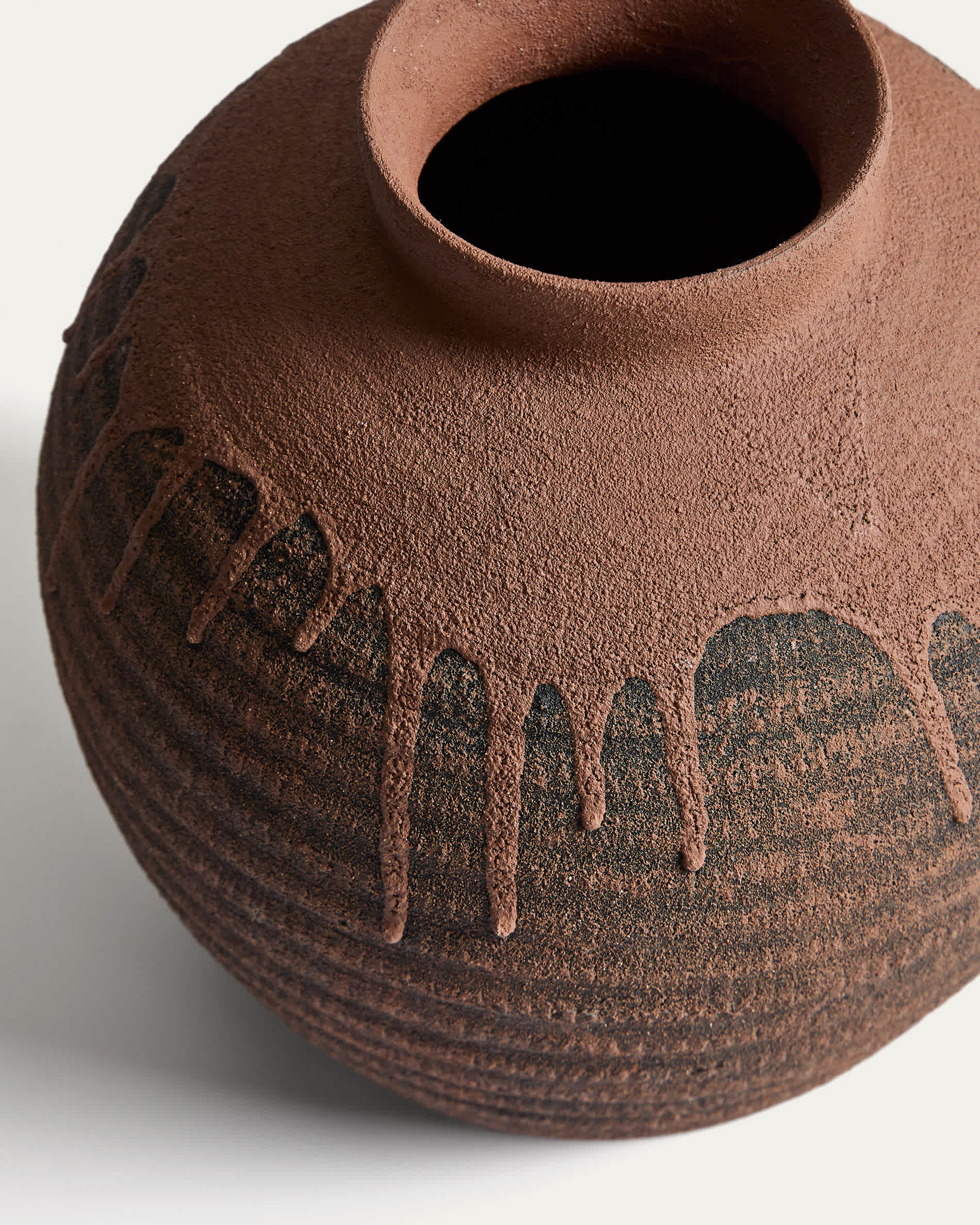 Emiro vase in terracotta ceramic 24cm
