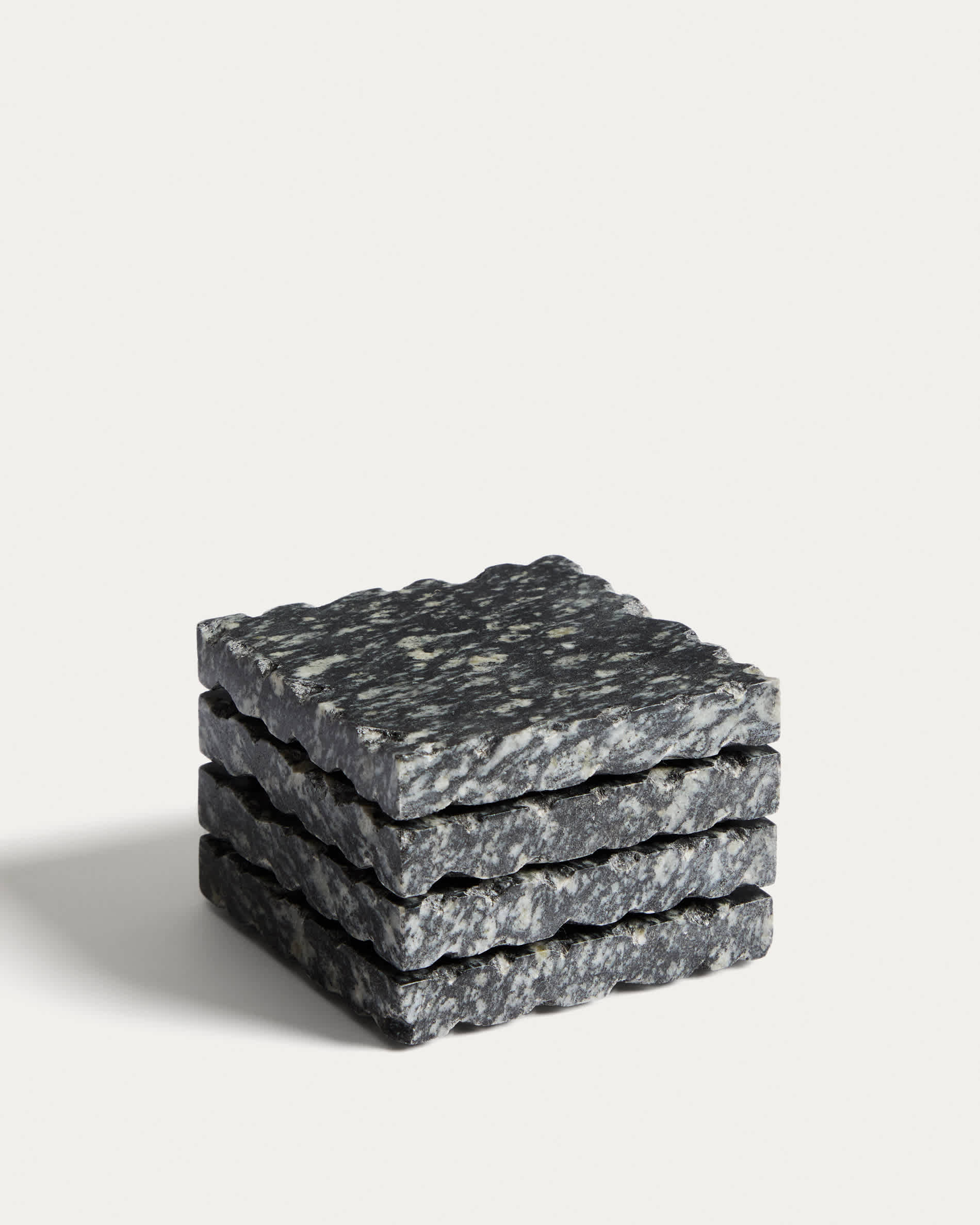 Arlena set of 4 dark grey granite coasters