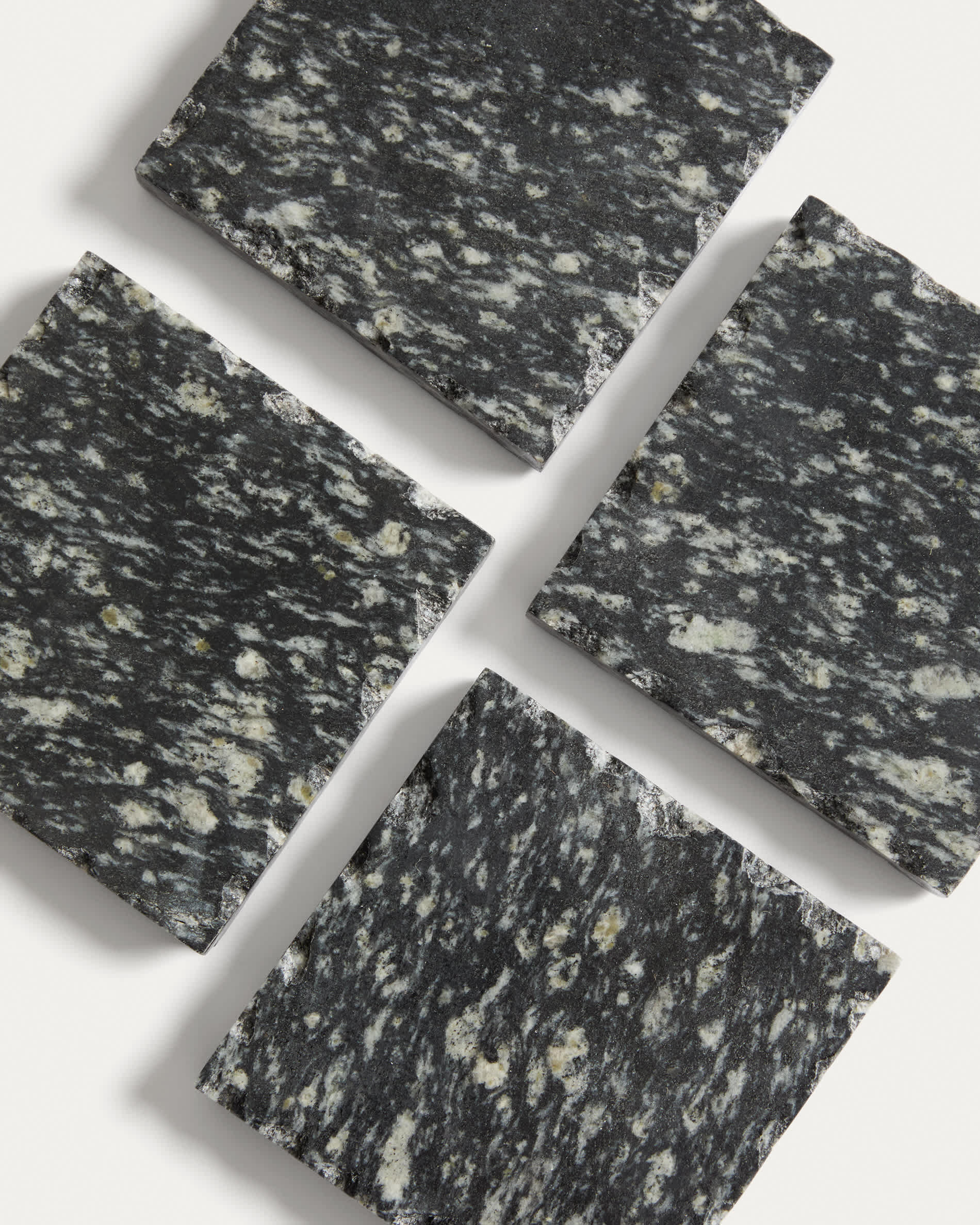 Arlena set of 4 dark grey granite coasters