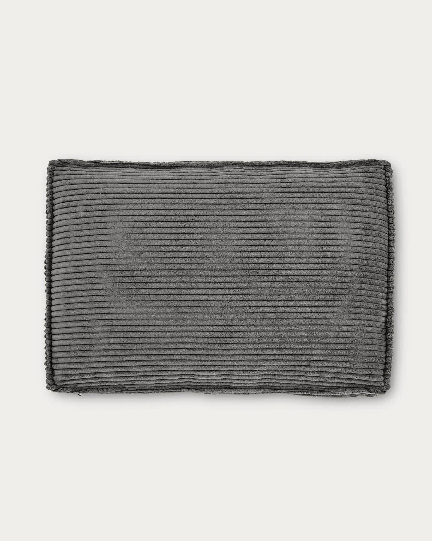 Blok fire-retardant cushion in thick grey corduroy 40 x 60cm