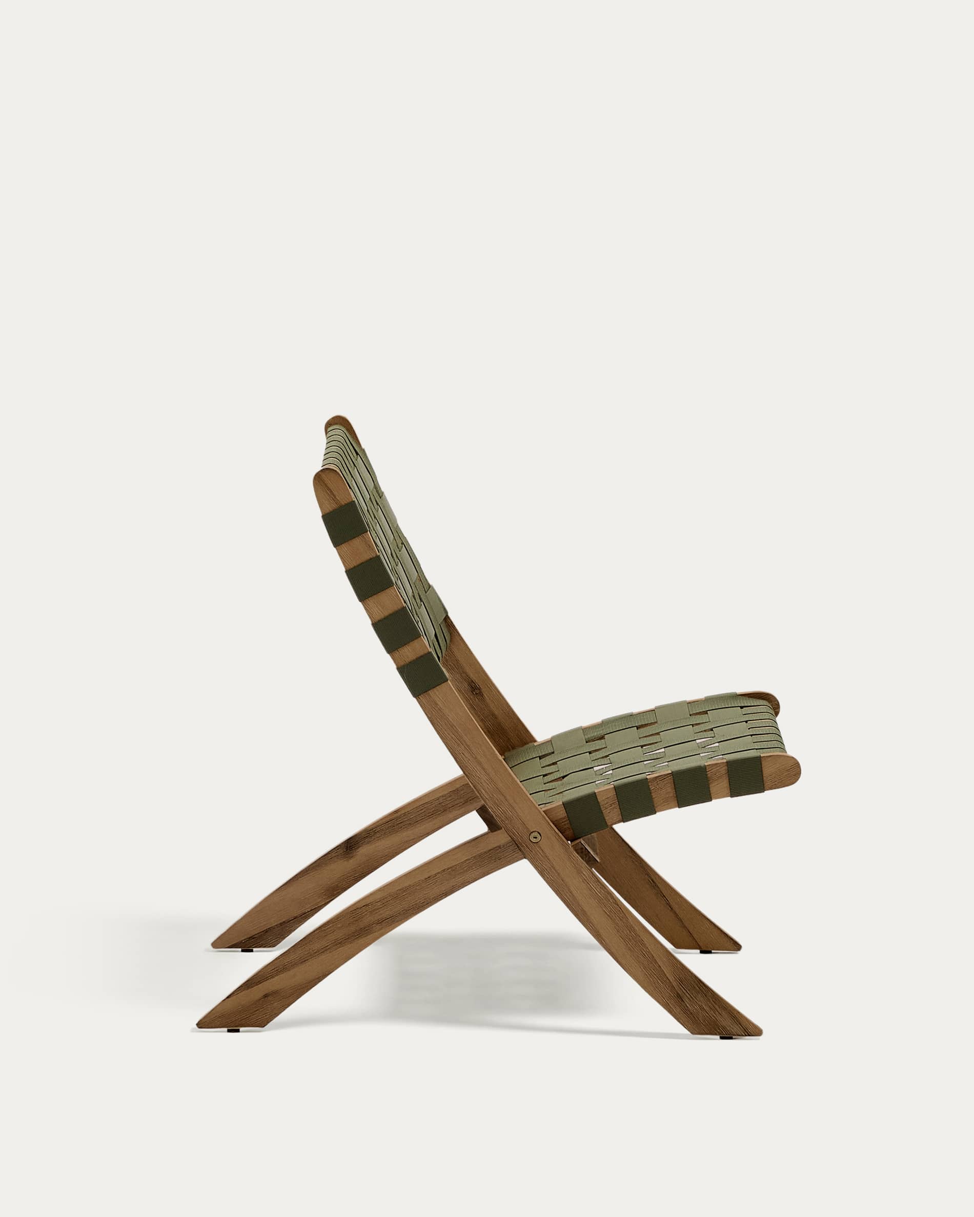 FSC 100% green cord and solid acacia wood Chabeli folding chair