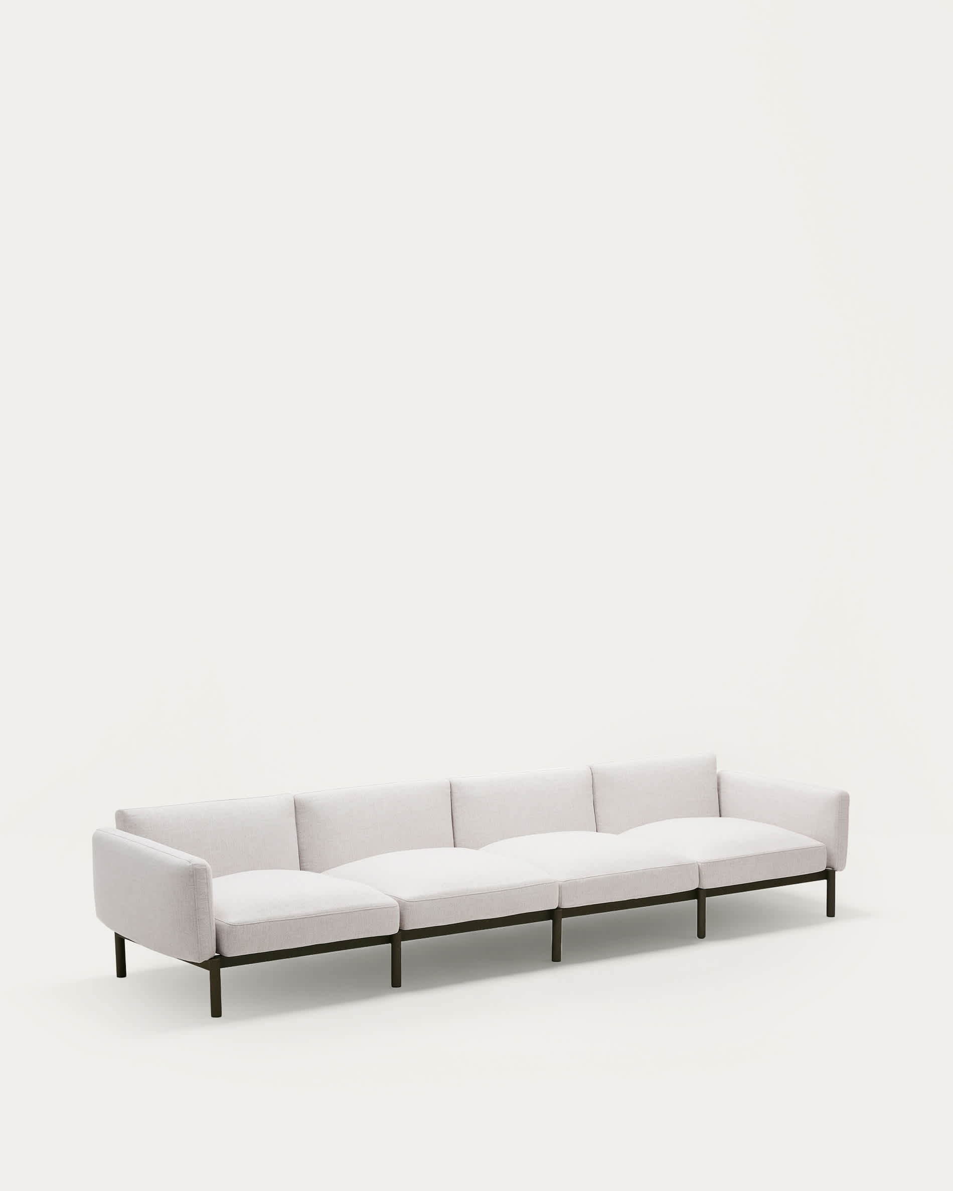 Sorells 4-seater modular outdoor sofa in aluminium with green finish 370 cm