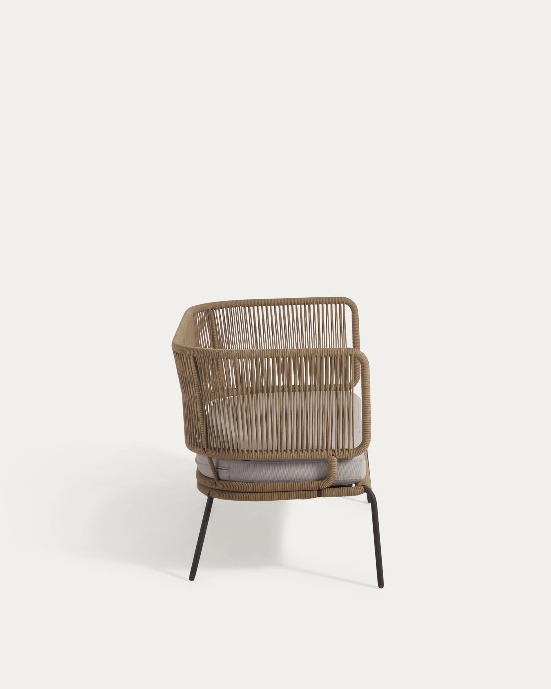 Nadin 2 seater sofa in beige cord with galvanised steel legs, 135 cm