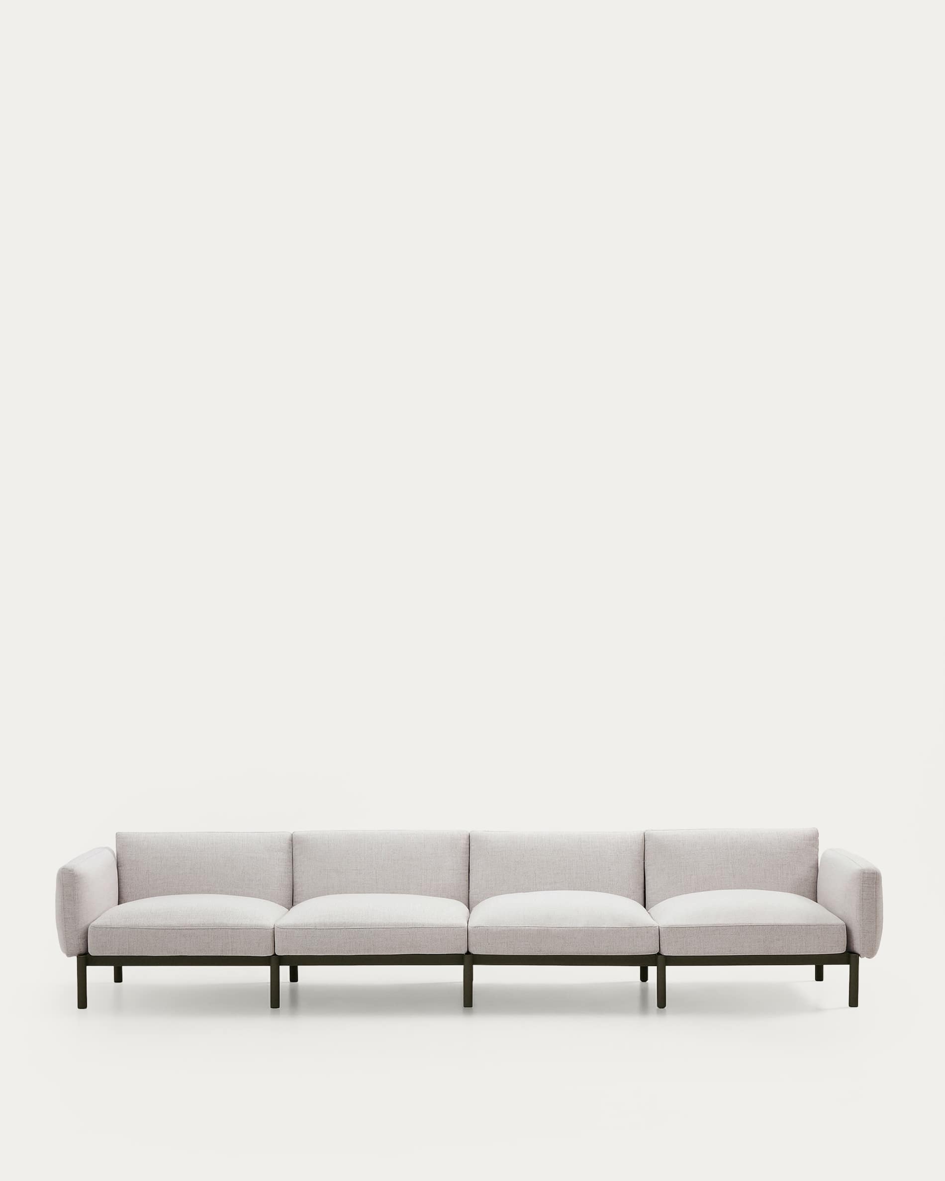 Sorells 4-seater modular outdoor sofa in aluminium with green finish 370 cm