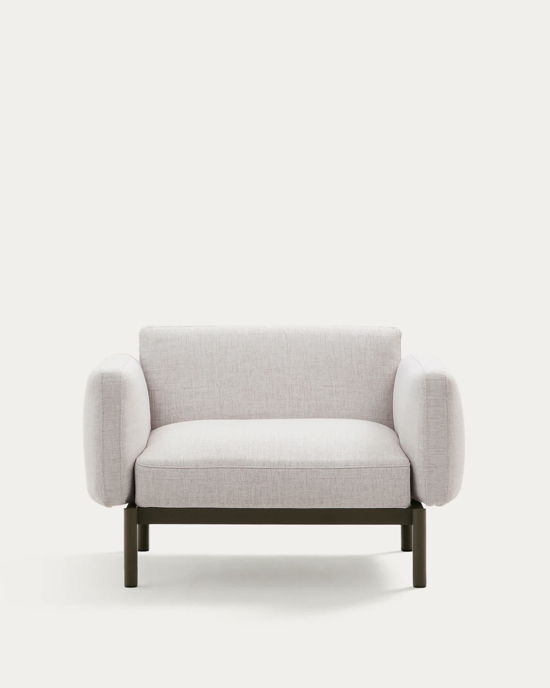 Sorells outdoor modular armchair in aluminium with green finish