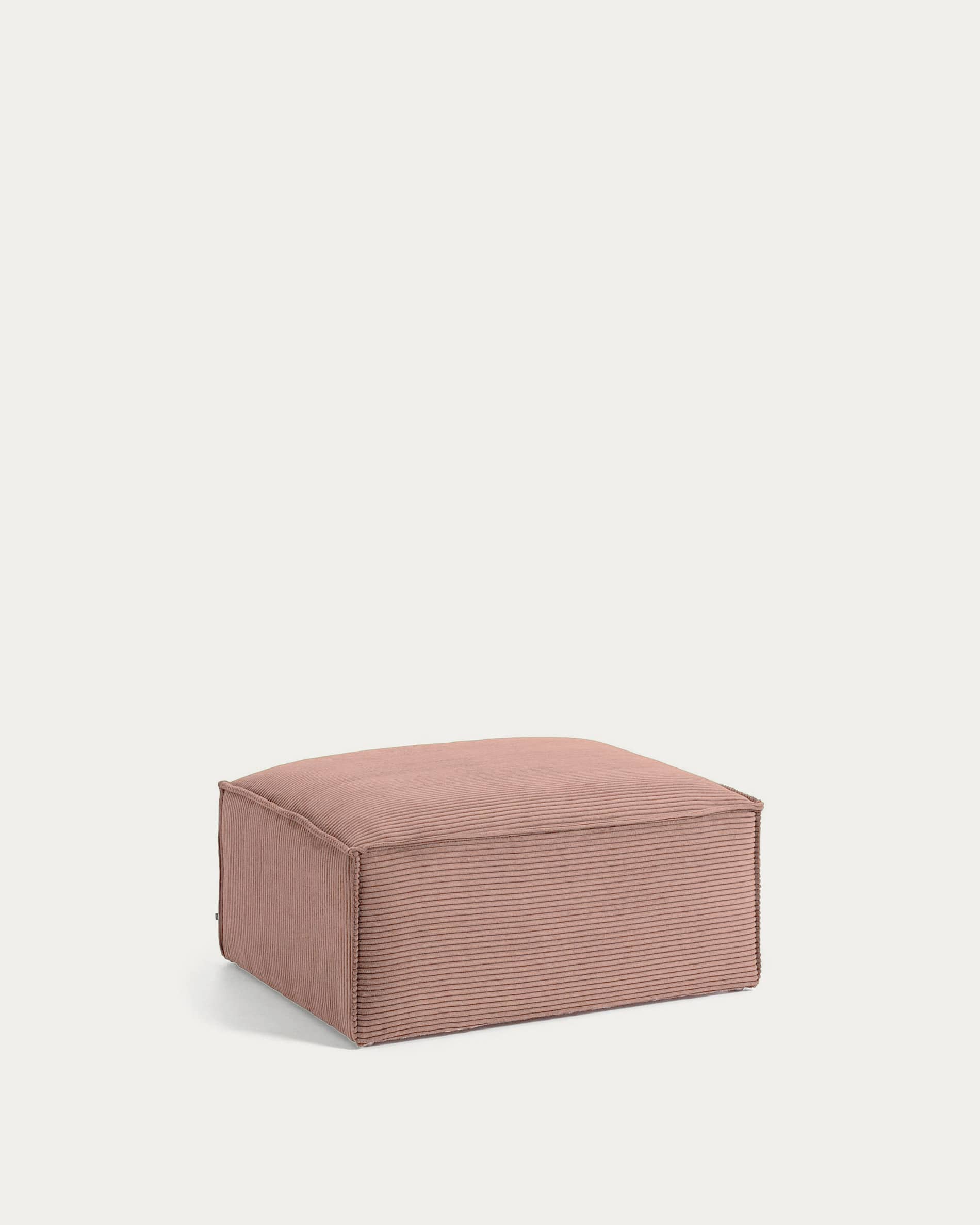 Blok fire-retardant footrest in thick pink corduroy 90 x 74cm