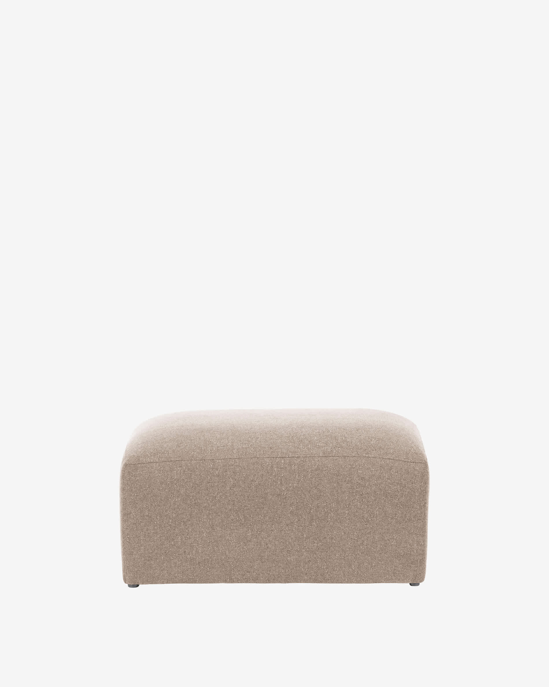 Blok fire-retardant white bouclé footrest 90 x 74cm FSC Mix Credit