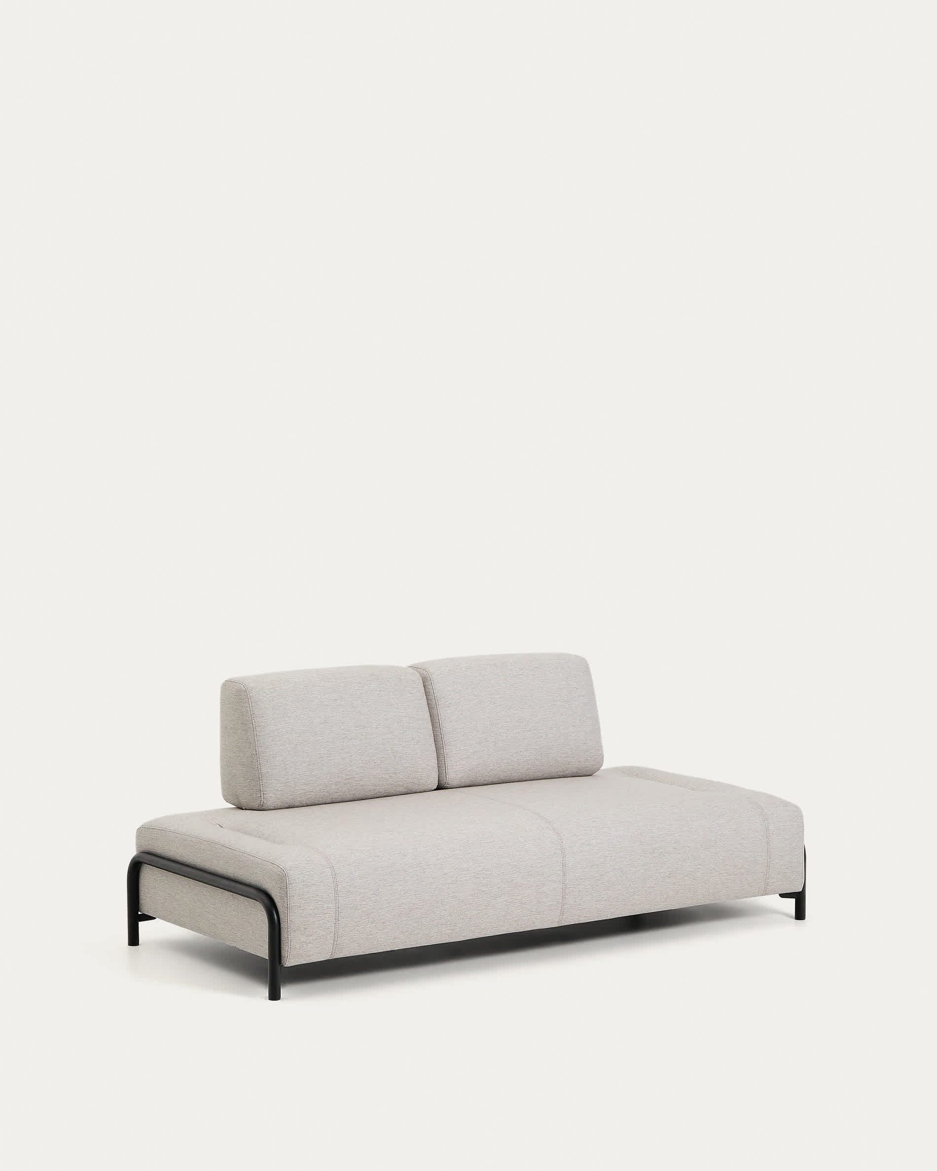 Compo 2-seater greige module with black metal frame 200 cm FSC Mix Credit