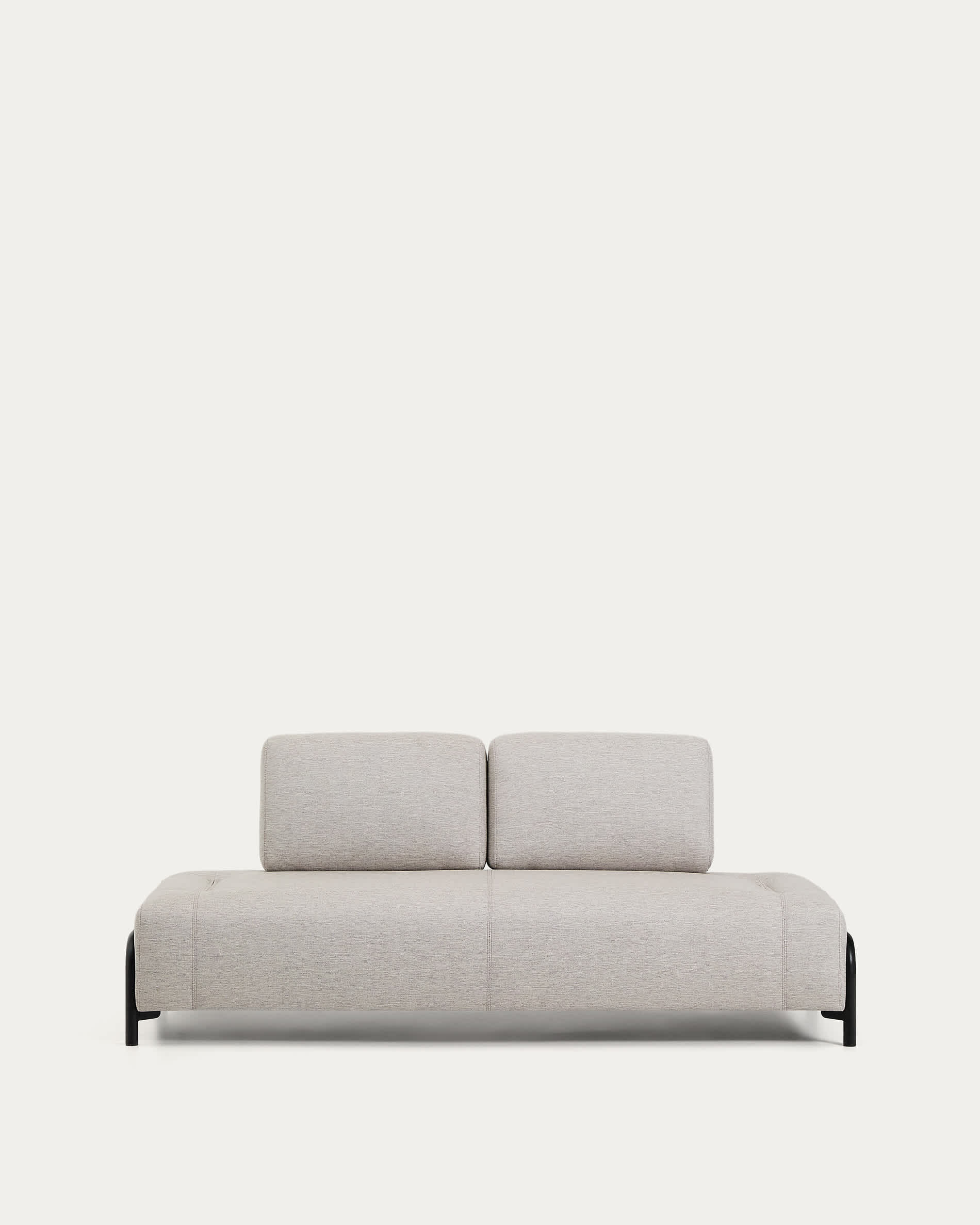 Compo 2-seater greige module with black metal frame 200 cm FSC Mix Credit