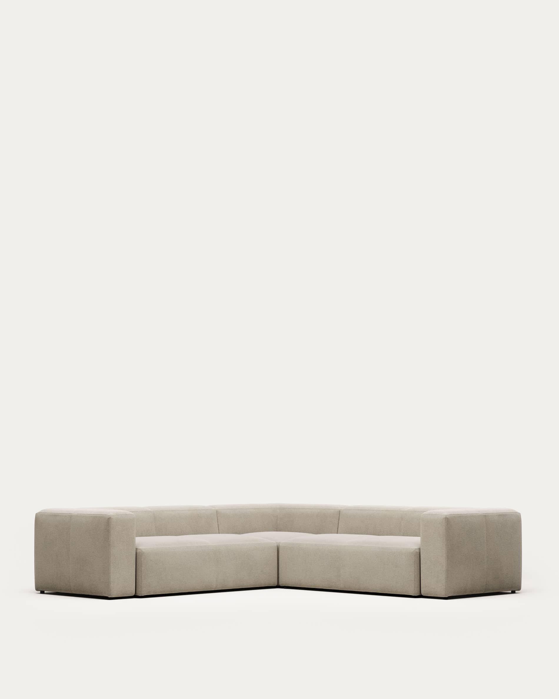 Blok 4 seater corner sofa in beige, 290 x 290 cm FR
