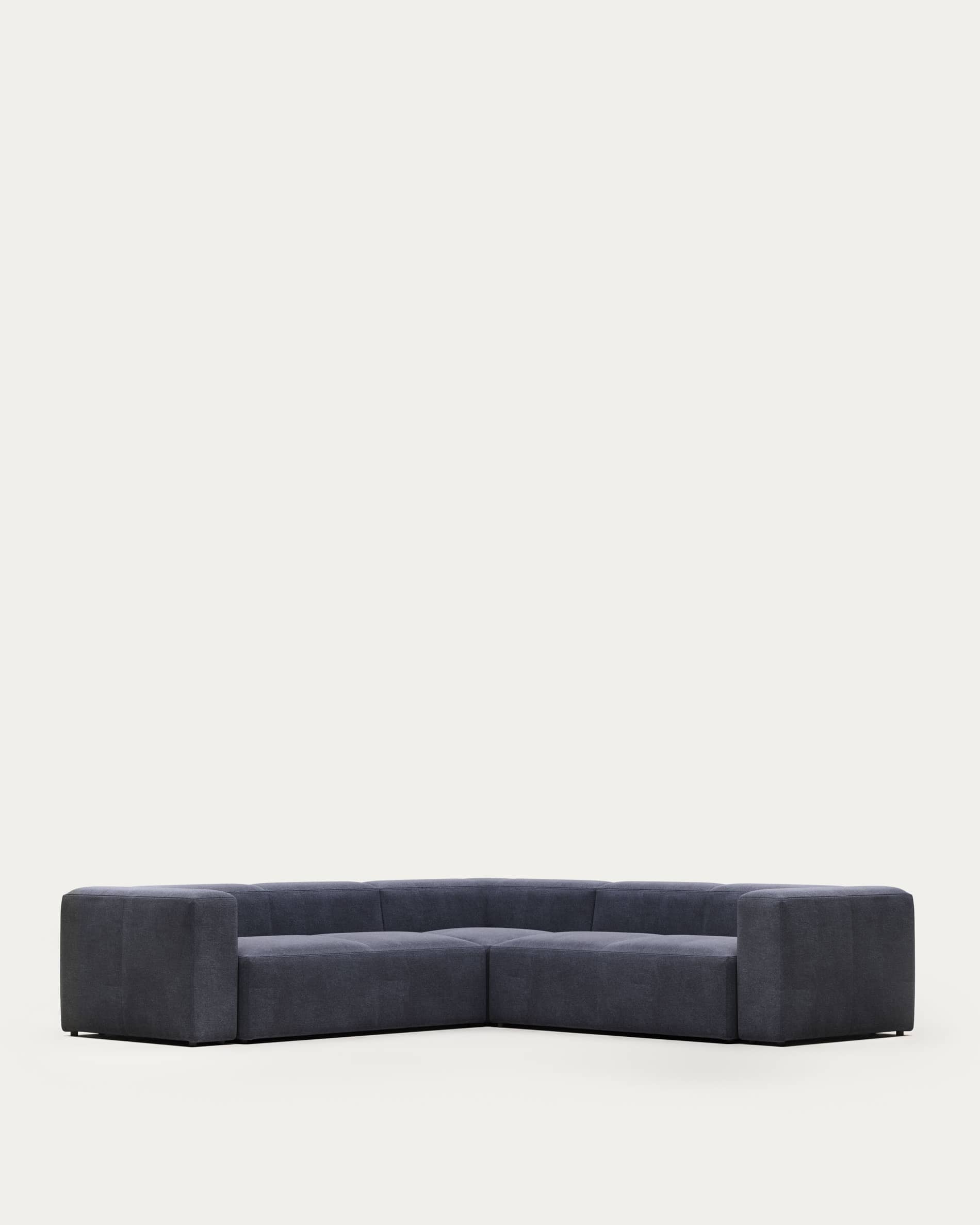 Blok 4 seater corner sofa in blue, 290 x 290 cm FR