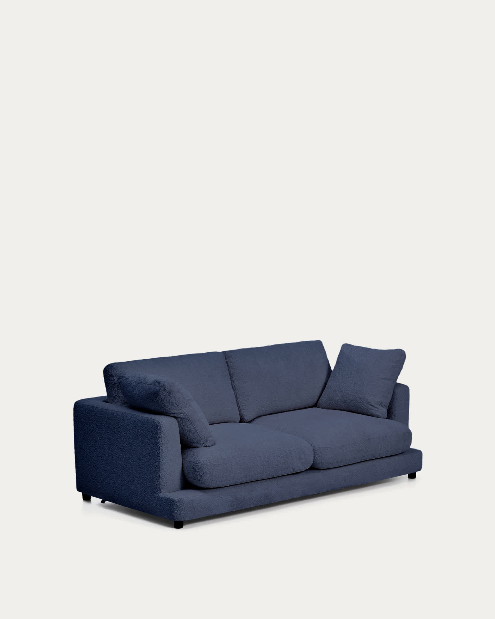 Gala fire-retardant blue bouclé 3-seater sofa FSC Mix Credit 210cm