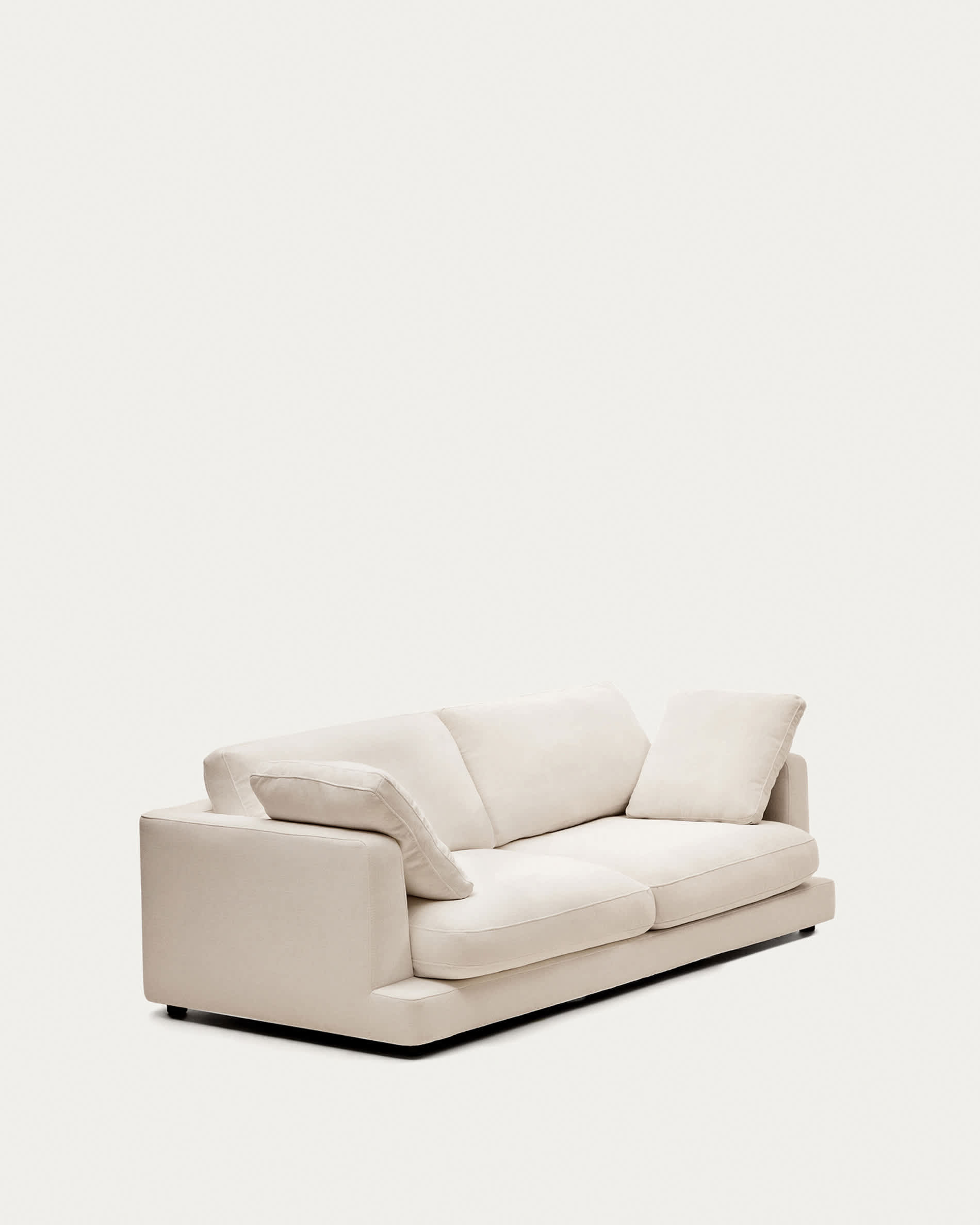 Gala 3-seater beige chenille sofa FSC Mix Credit 210cm