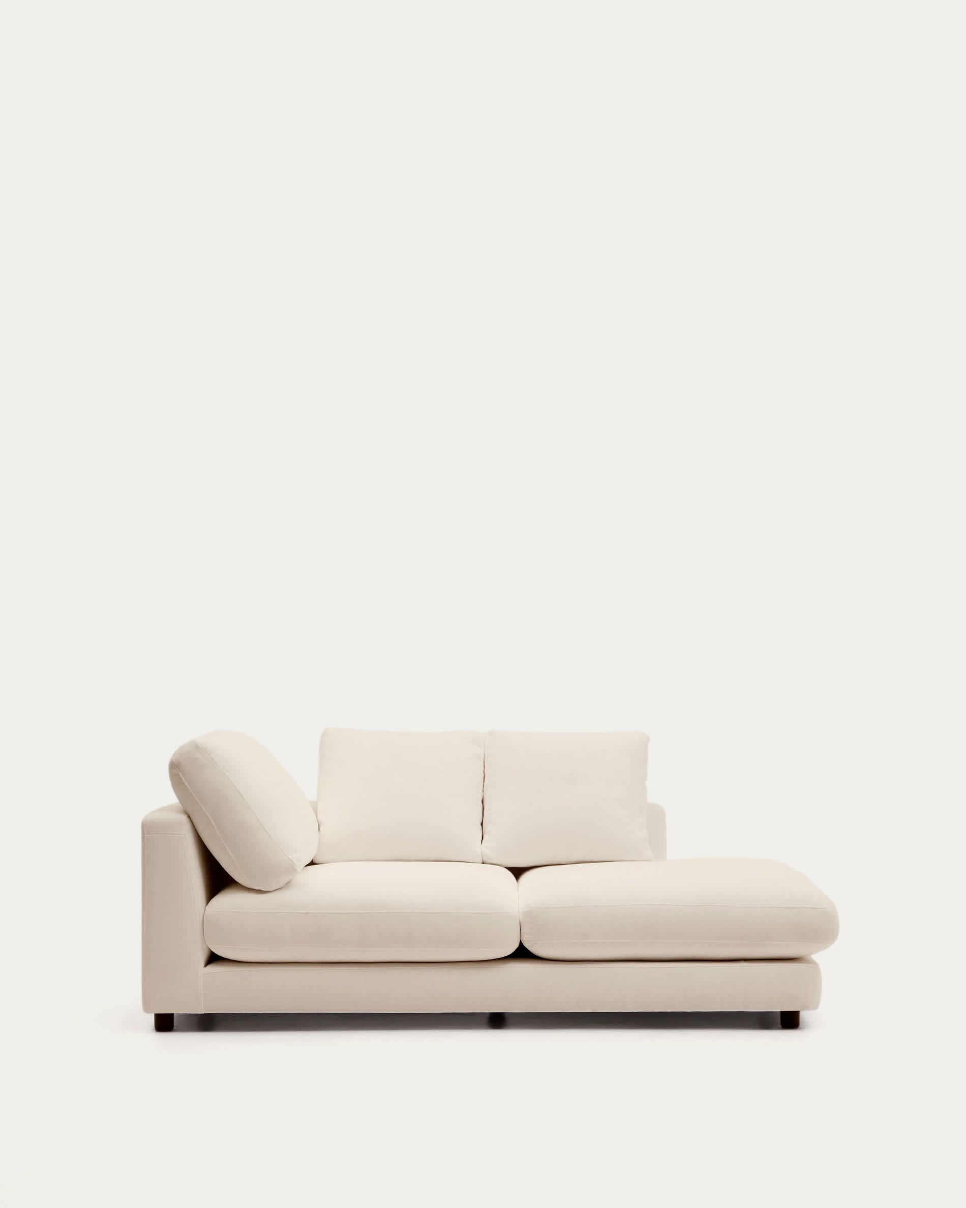 Gala right chaise longue in beige chenille FSC Mix Credit 193 x 105cm