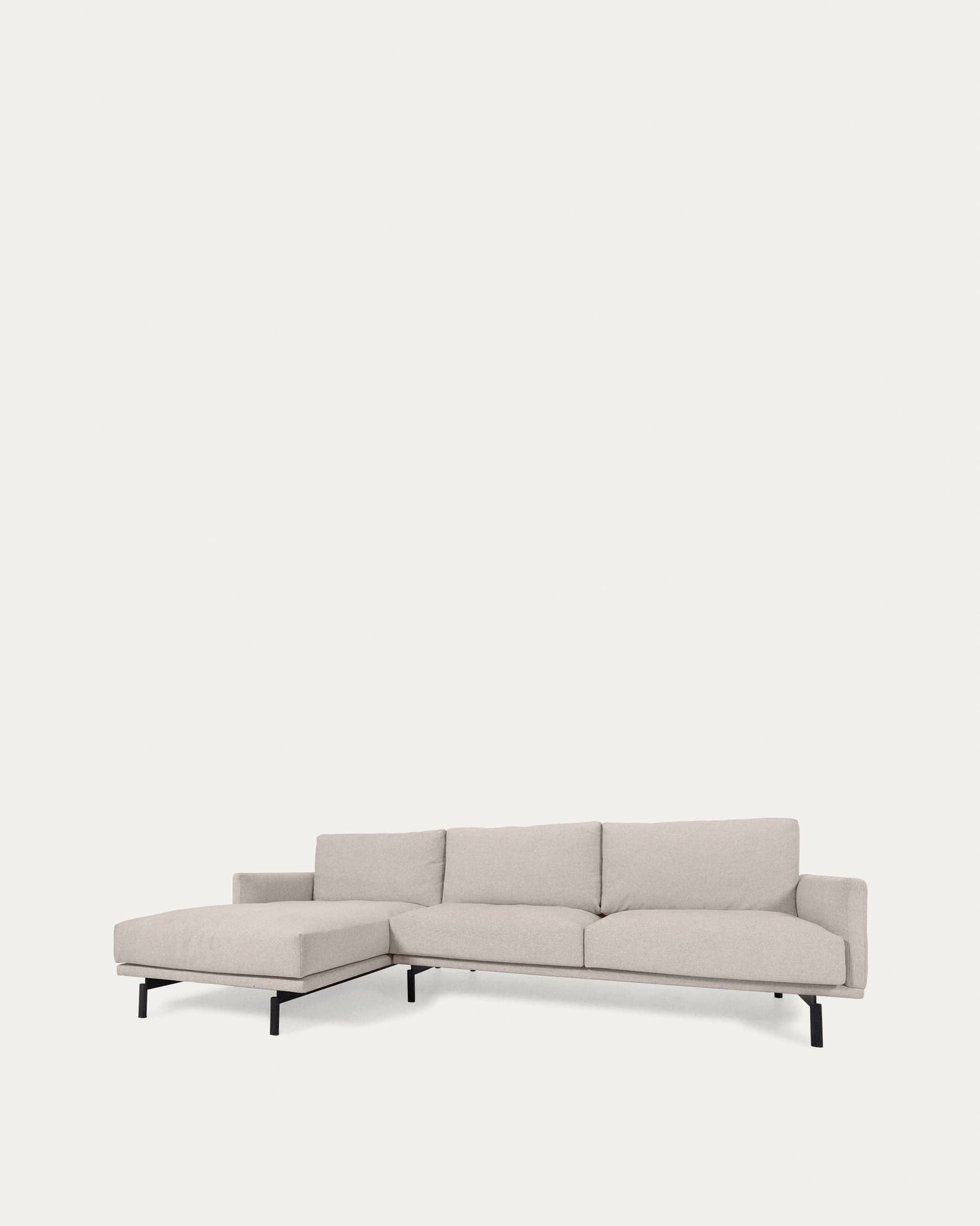 Galene 3 seater sofa with left-hand chaise longue in beige, 254 cm FSC Mix Credit