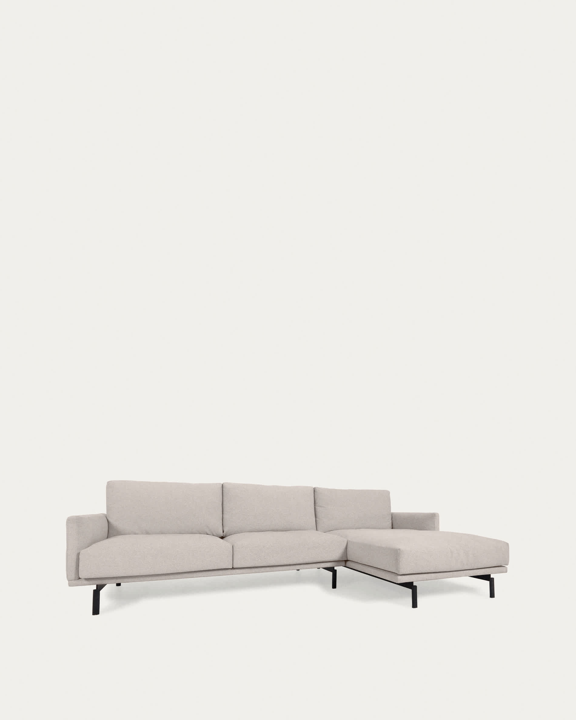 Galene 3 seater sofa with right-hand chaise longue in beige, 254 cm FSC Mix Credit