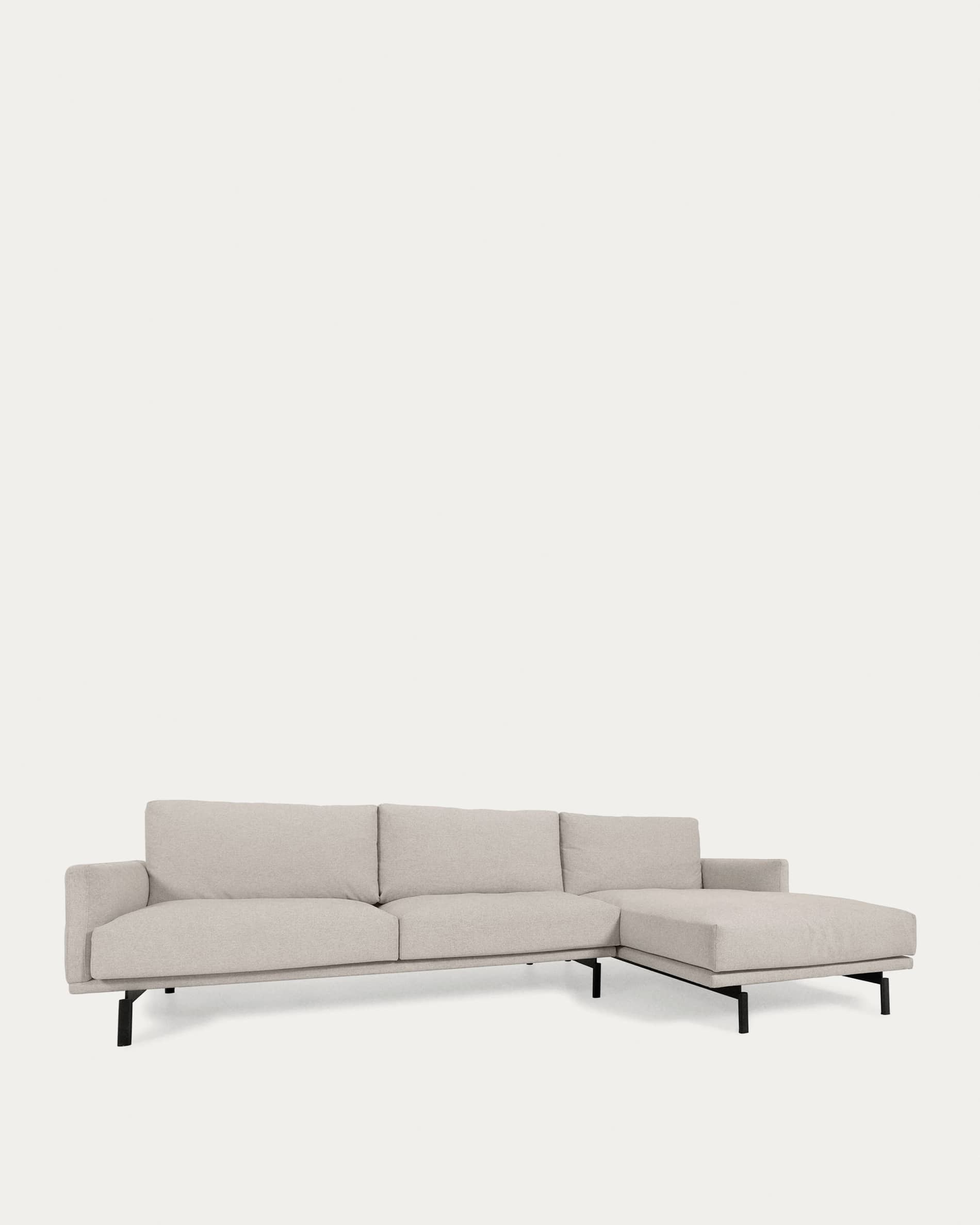 Galene 4 seater sofa with right-hand chaise longue in beige, 314 cm FSC Mix Credit