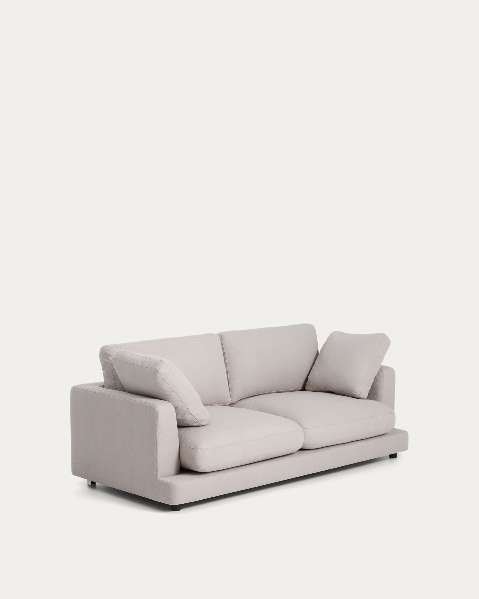 Gala 3-seater grey micro bouclé sofa FSC Mix Credit 210 cm