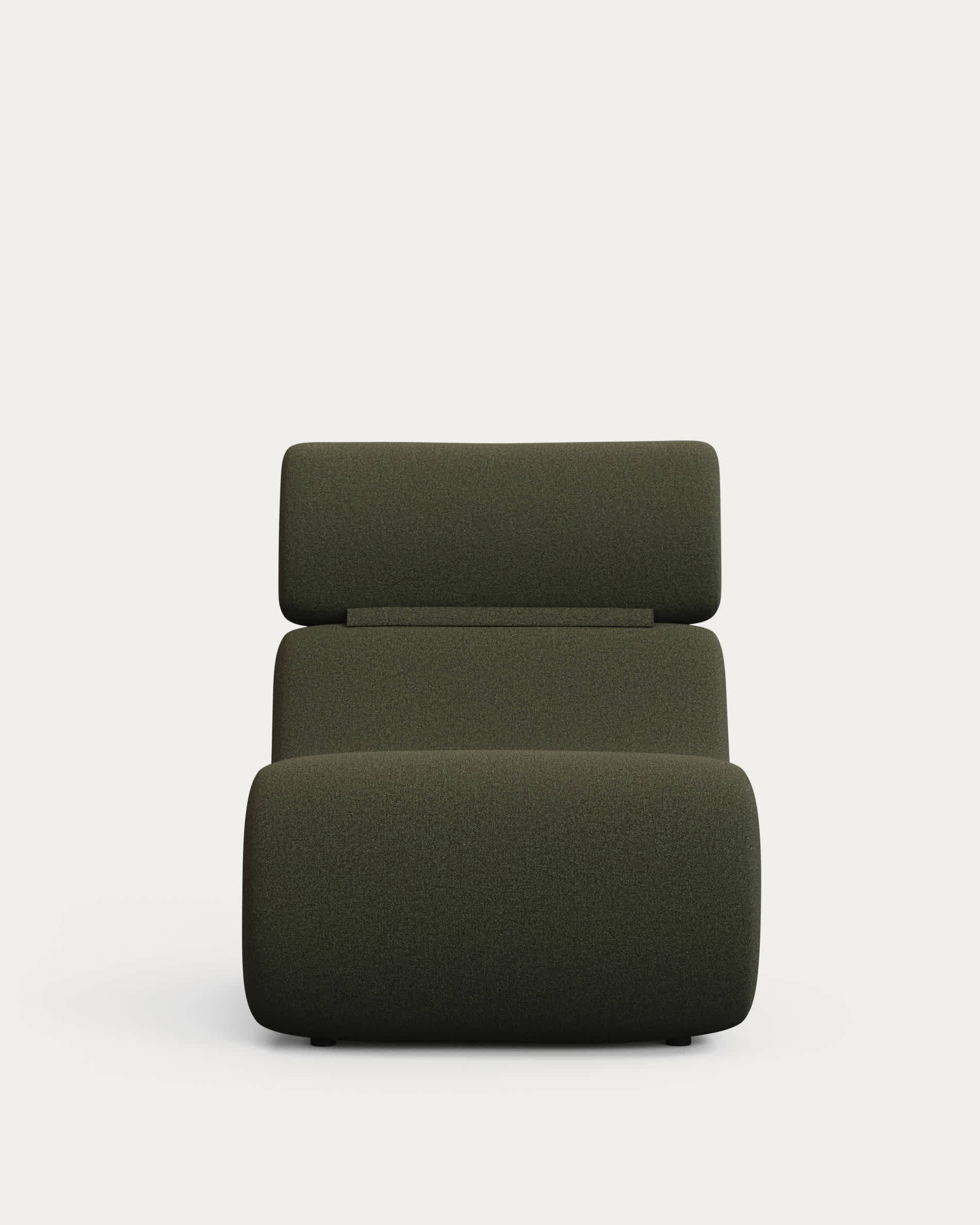 Club dark green bouclé armchair