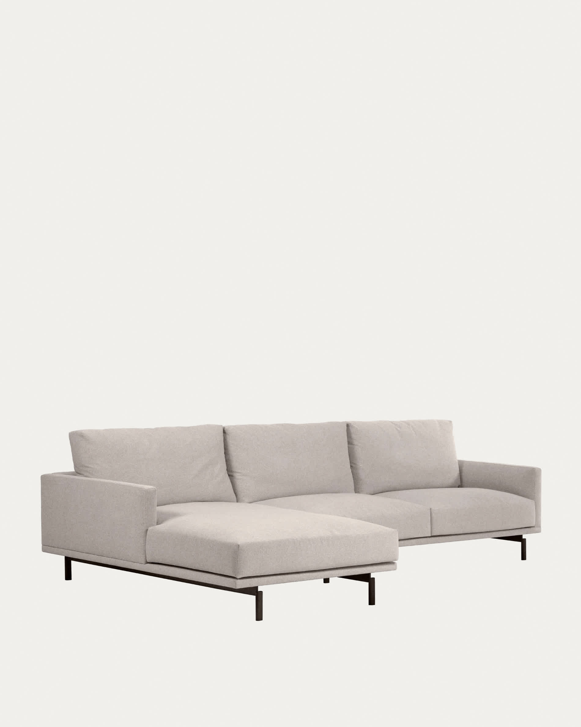 Galene 4 seater sofa with left-hand chaise longue in beige, 314 cm FSC Mix Credit