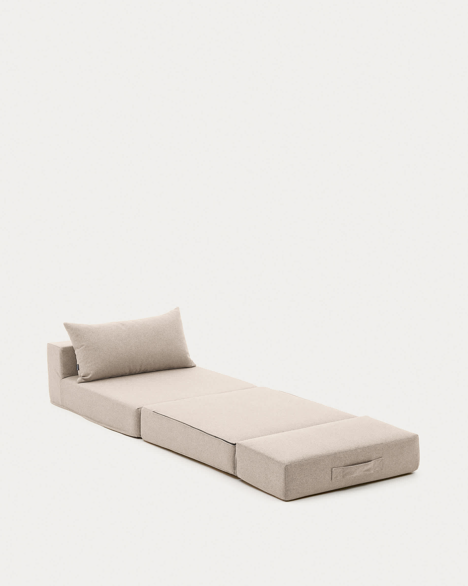 Arty beige, convertible pouffe/bed 70 x 89 (200) cm