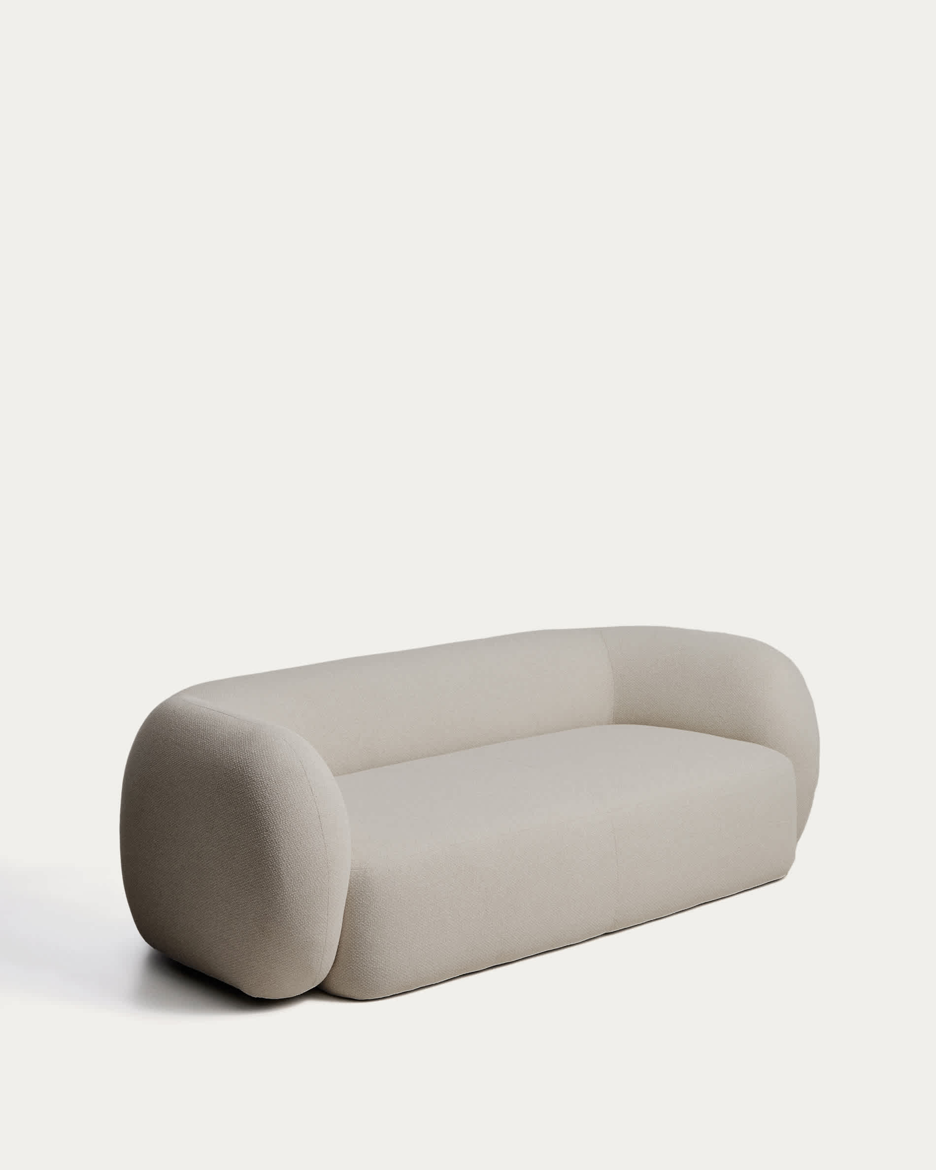Martina stone-coloured bouclé 3-seater sofa 246cm FSC Mix Credit