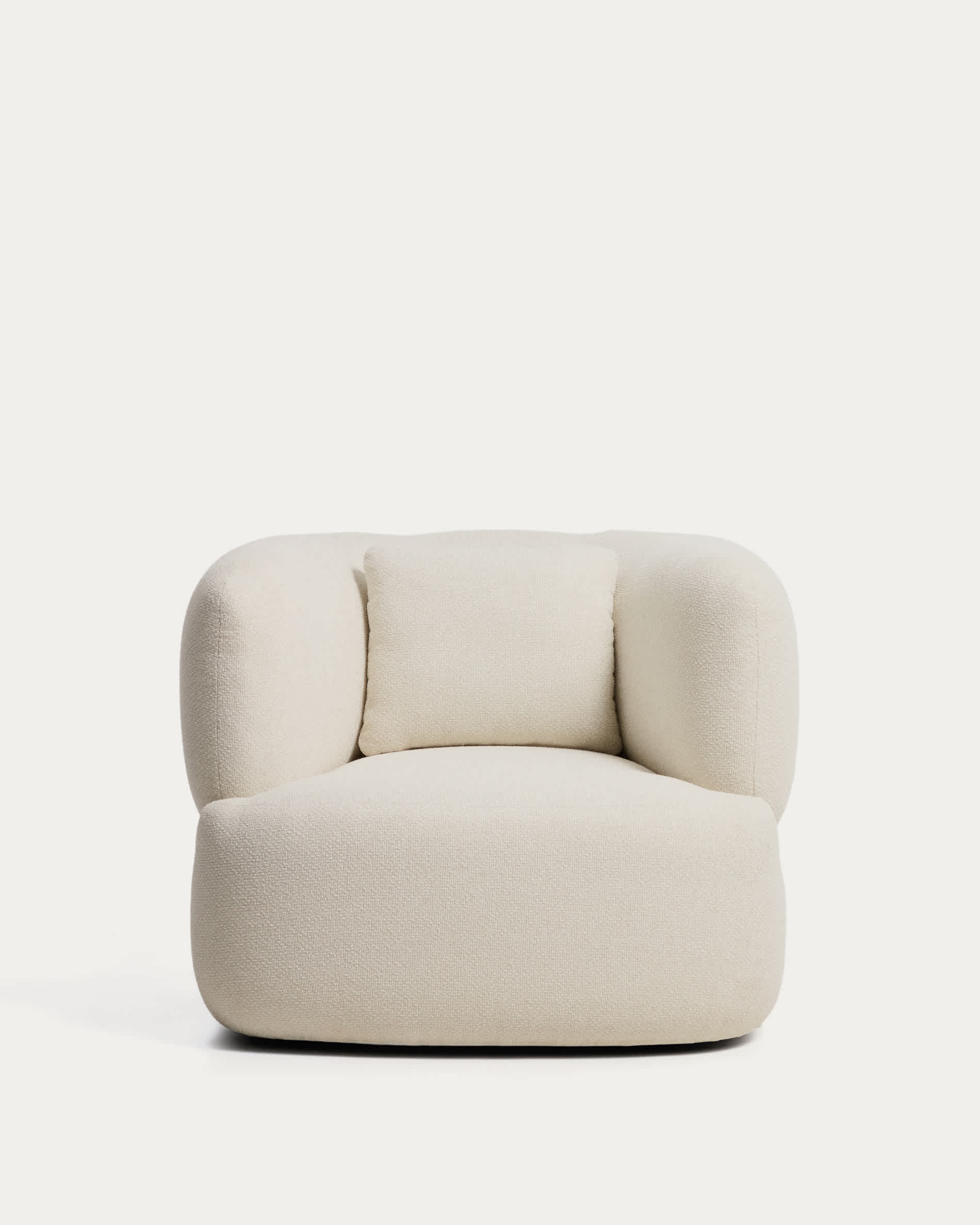 Martina ecru chenille armchair with cushion FSC Mix Credit