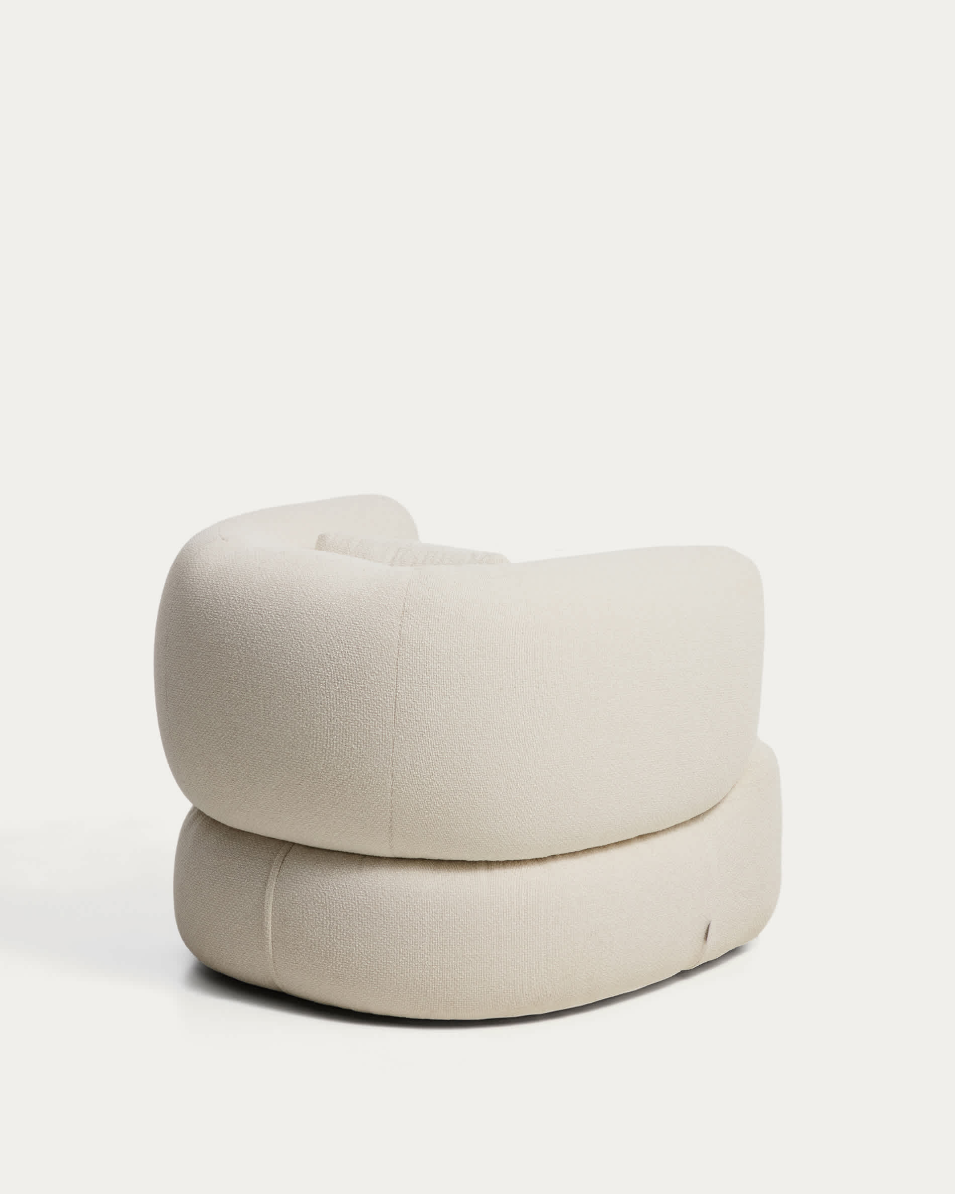 Martina ecru chenille armchair with cushion FSC Mix Credit