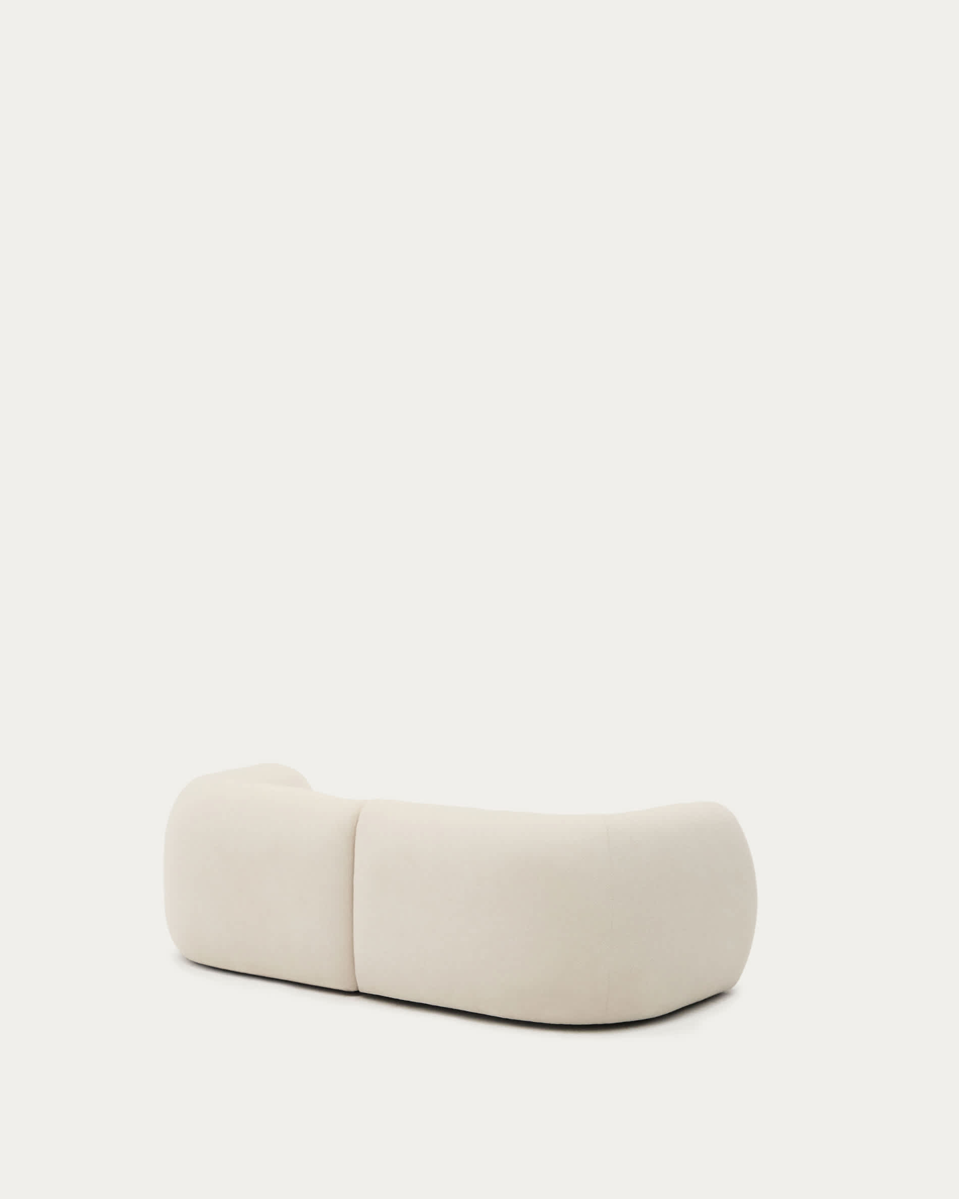 Martina ecru chenille 2-seater modular sofa with right chaise longue 230cm