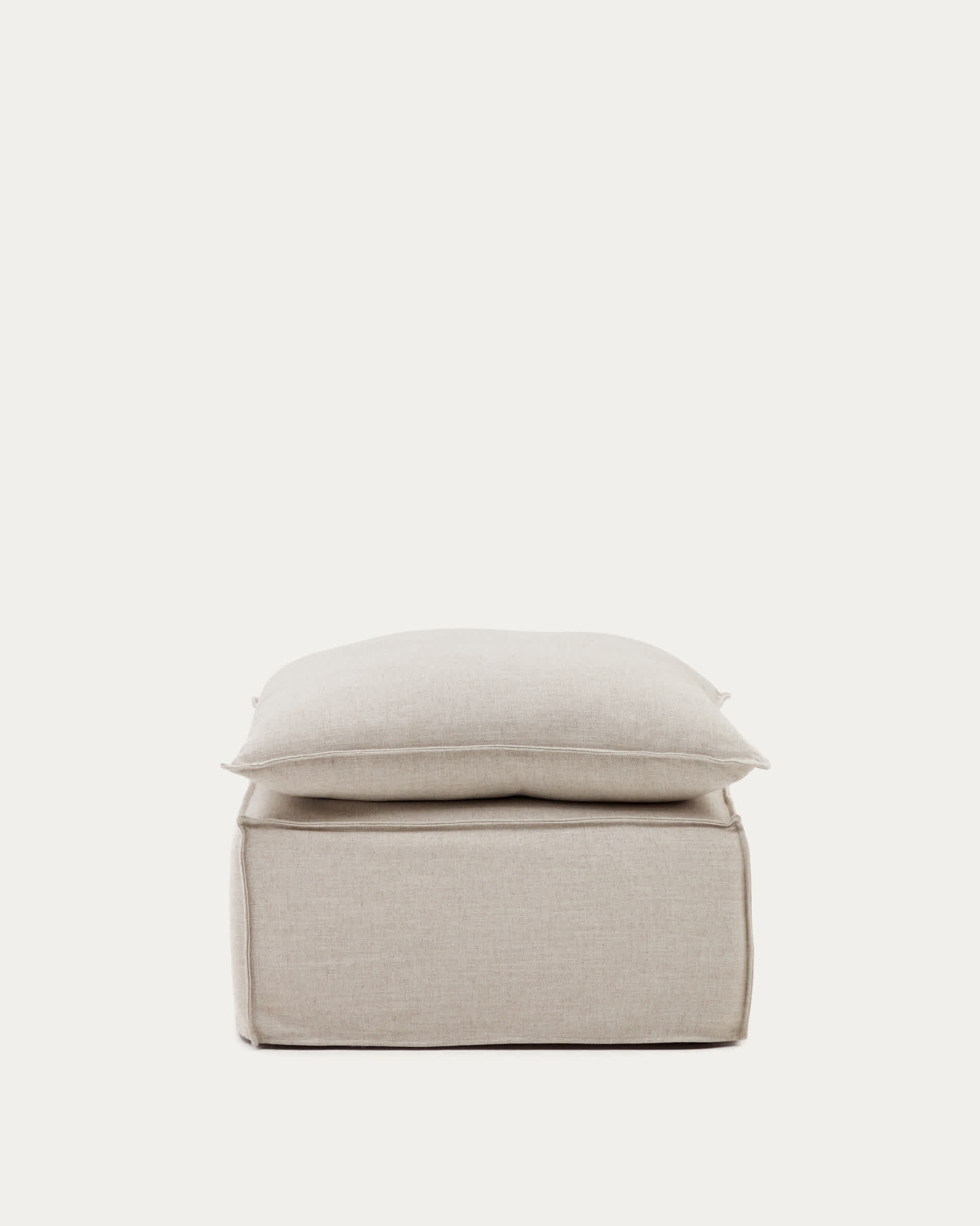 Anarela linen pouffe cover, 80 x 80 cm