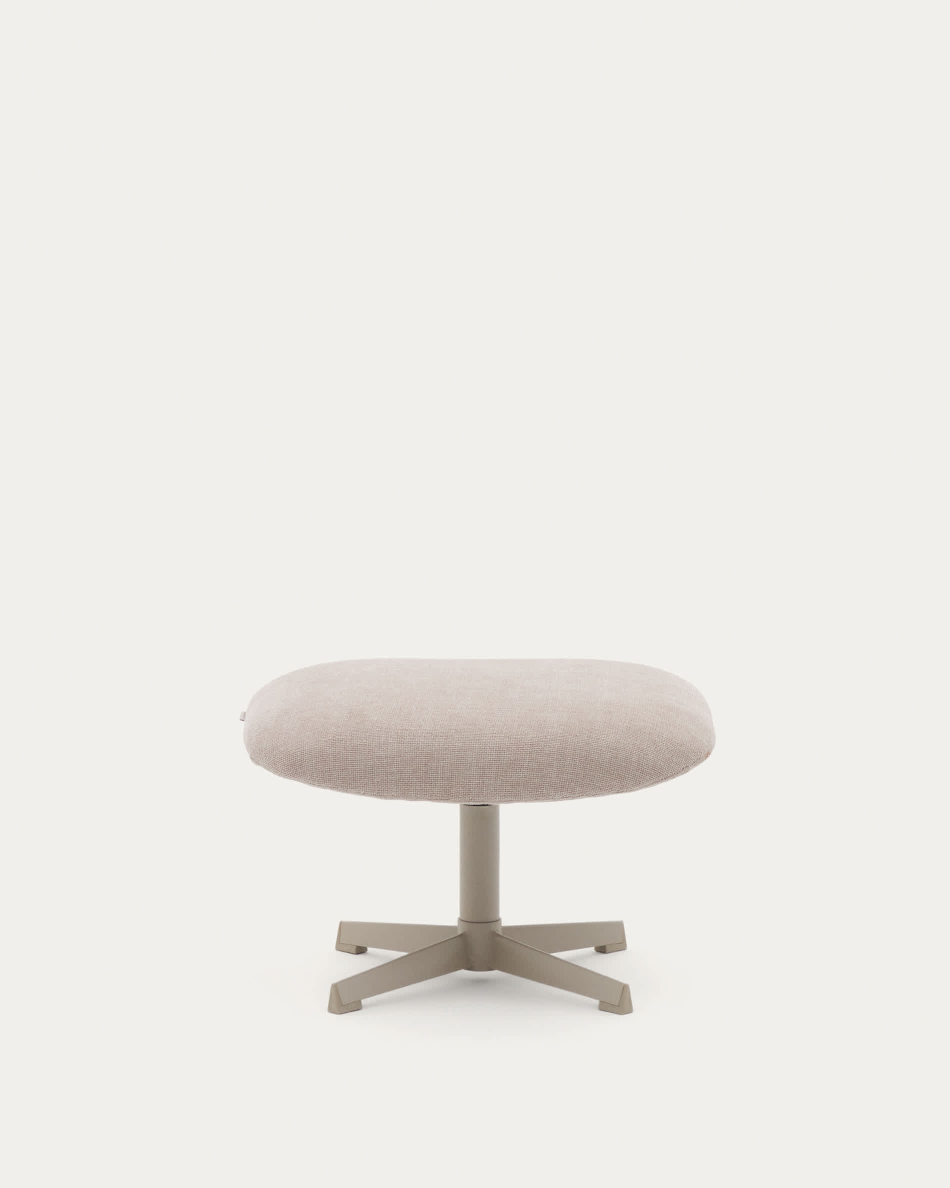 Jaspe swivel footrest in beige and metal with a grey finish FSC™ 100%.