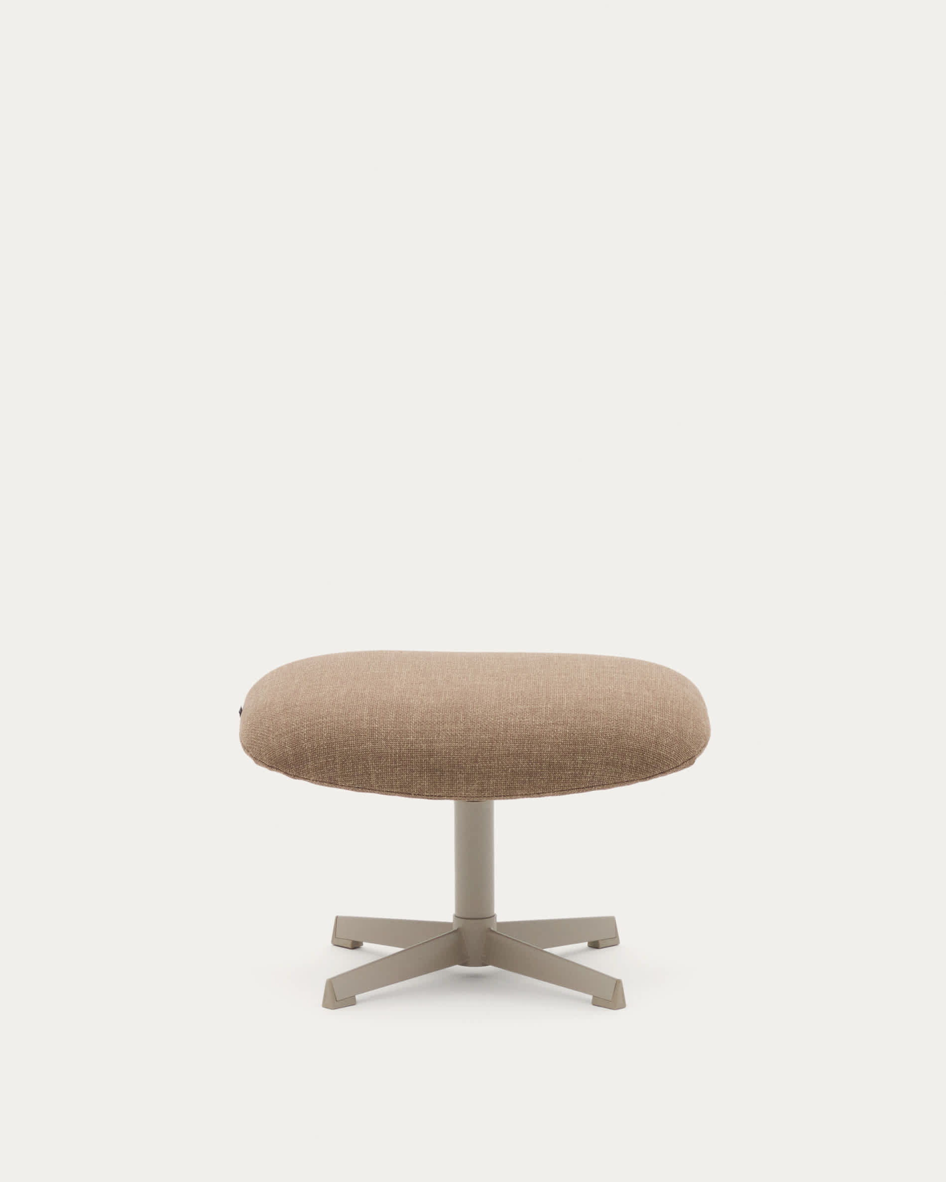 Jaspe swivel footrest in light brown and metal with a grey finish FSC™ 100%.