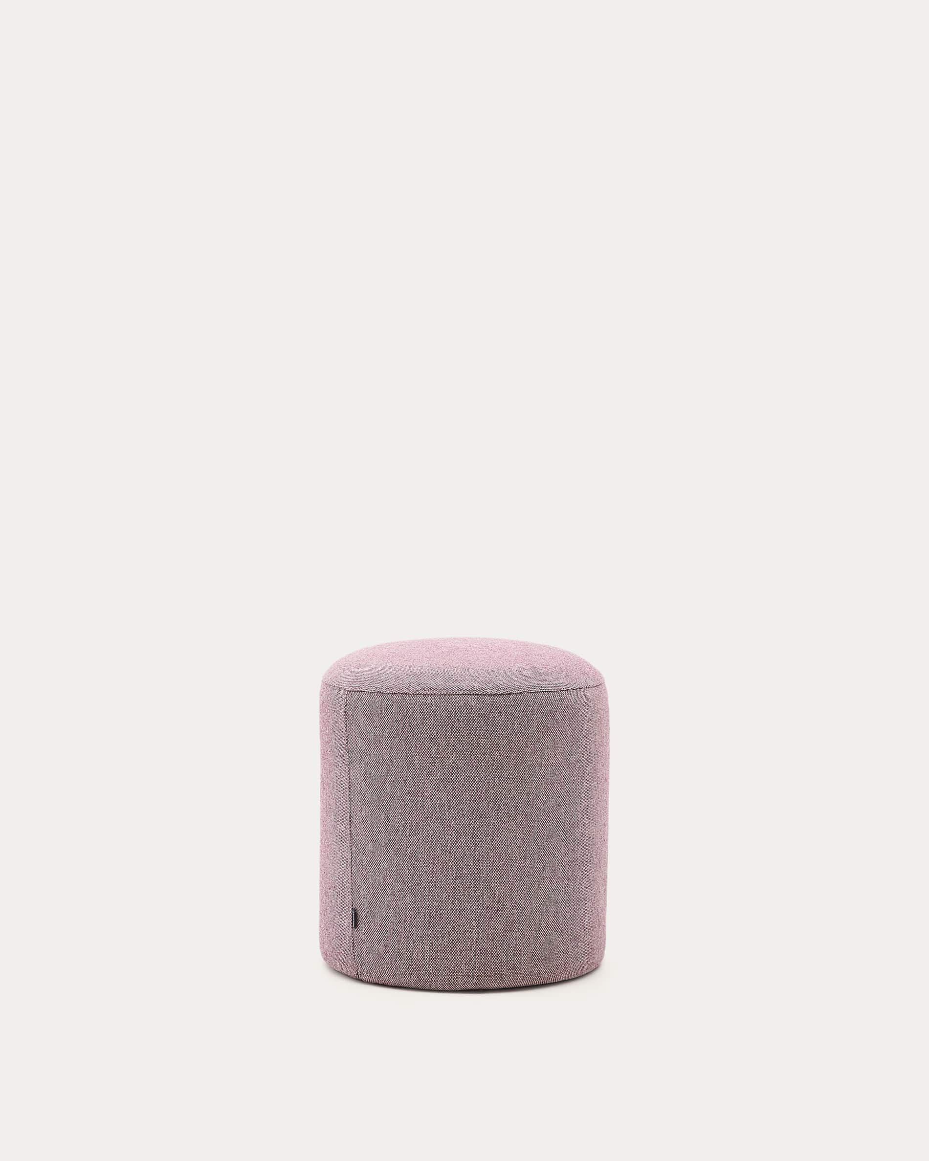 Kaeli purple footrest with removable cover Ø43cm