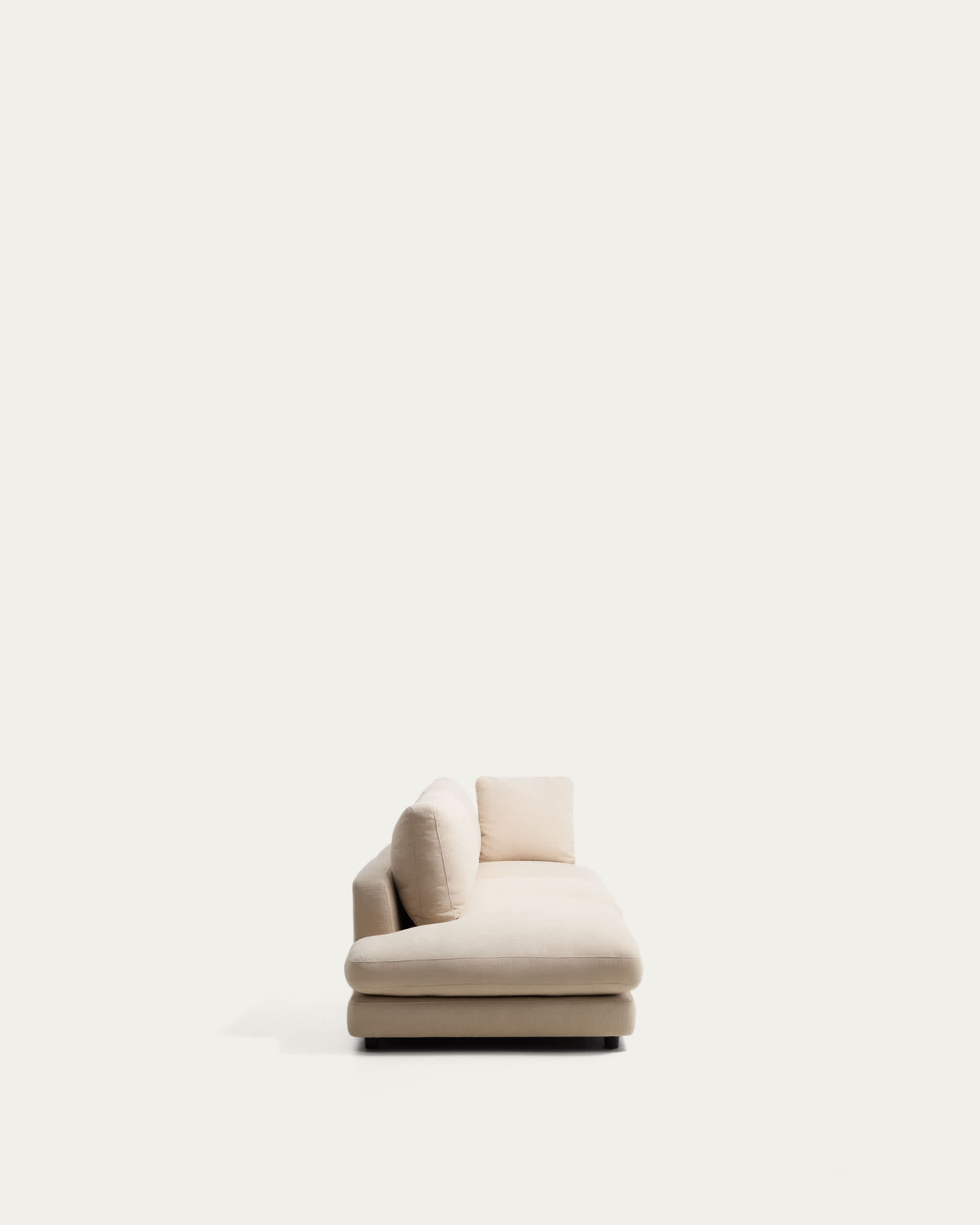 Gala 4-seater modular sofa with left end module in beige chenille FSC Mix Credit 315cm