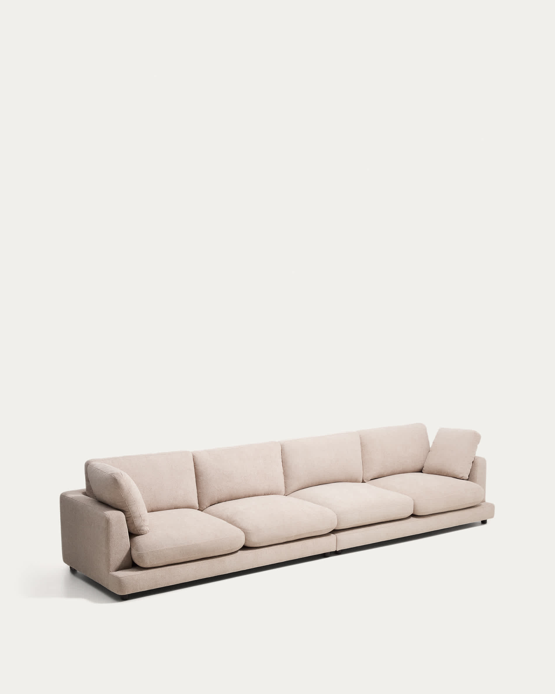 Gala 6-seater sofa in beige micro bouclé FSC Mix Credit 390cm