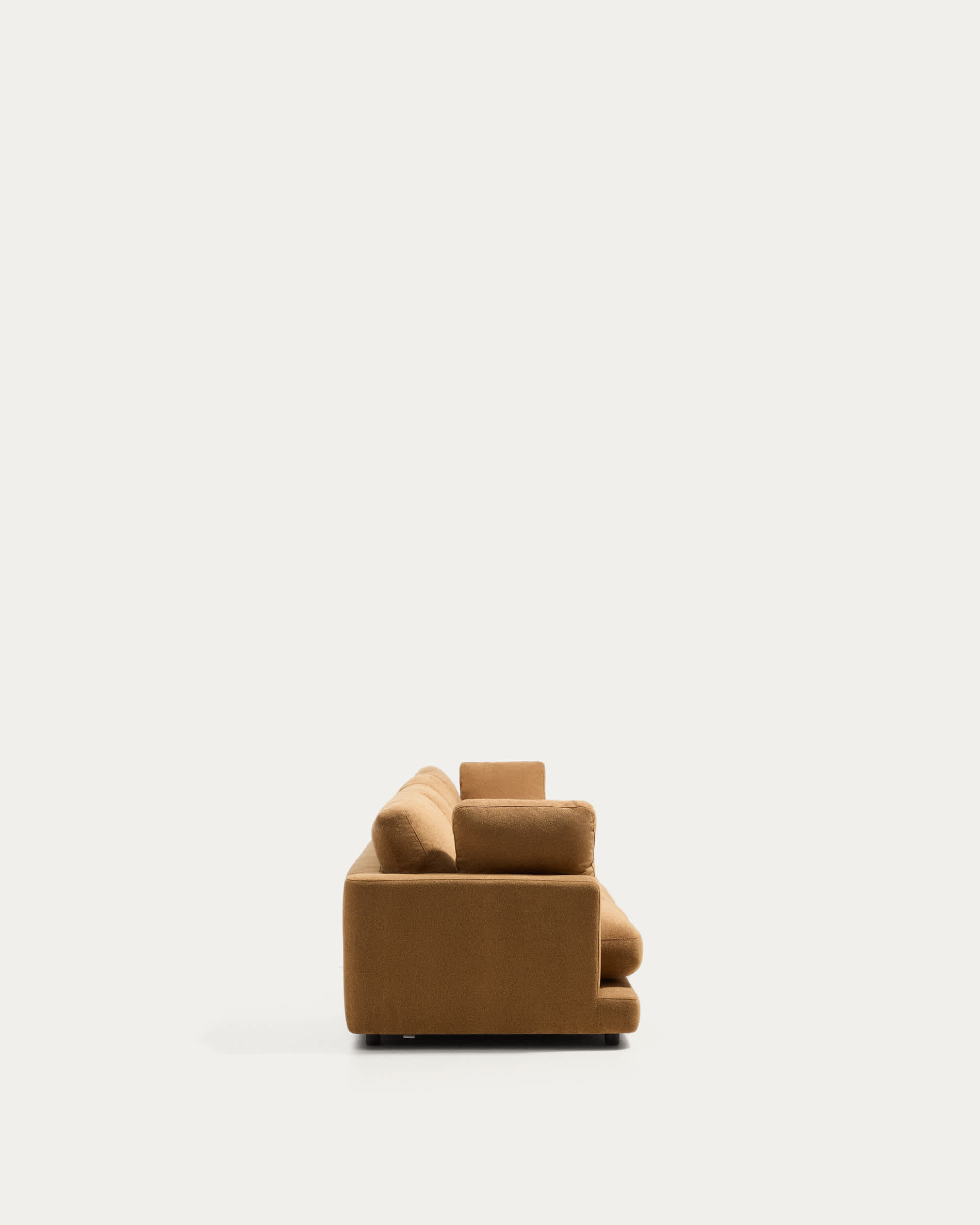 Gala 6-seater sofa in mustard micro bouclé FSC Mix Credit 390cm