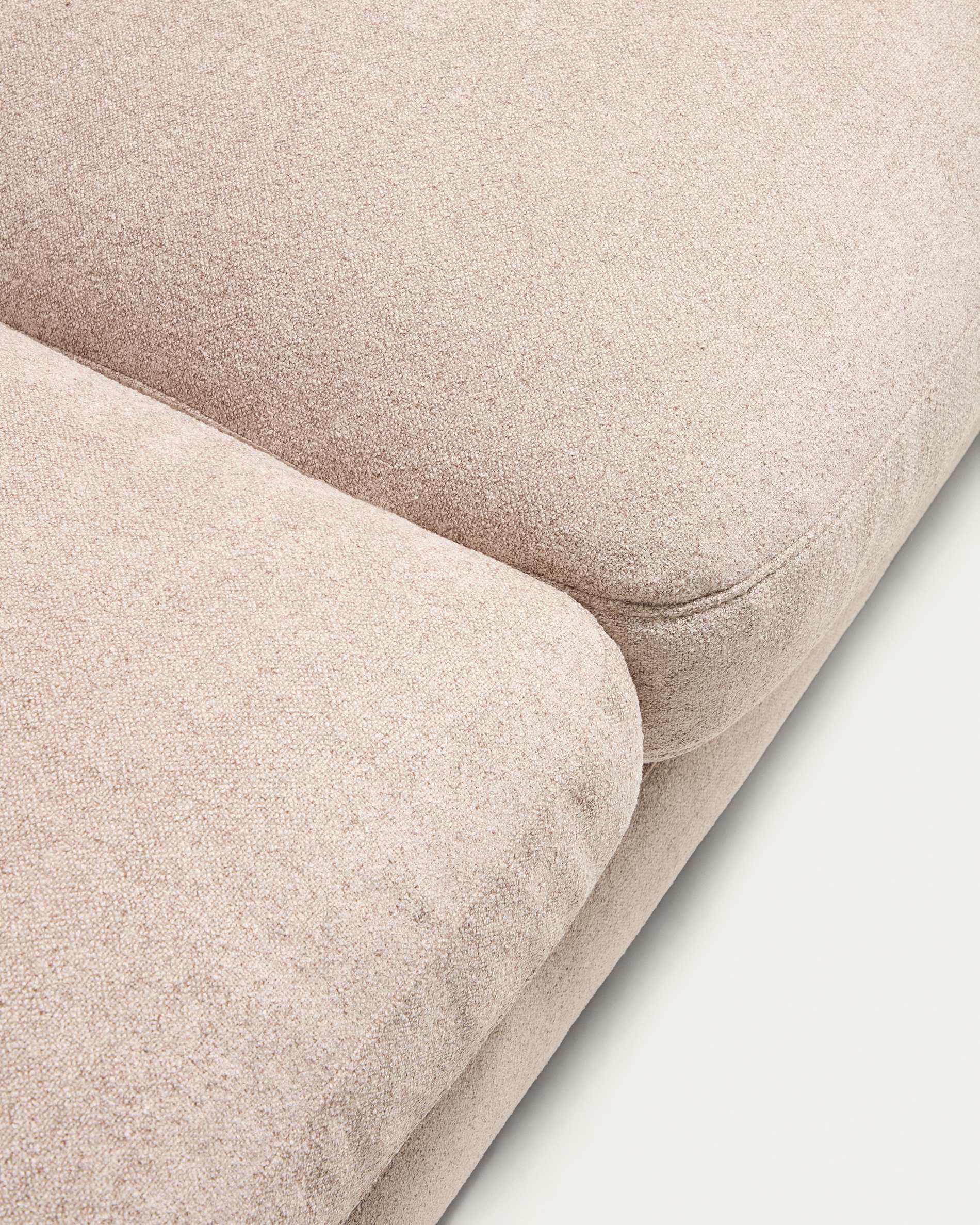 Gala 6-seater sofa in beige micro bouclé FSC Mix Credit 390cm