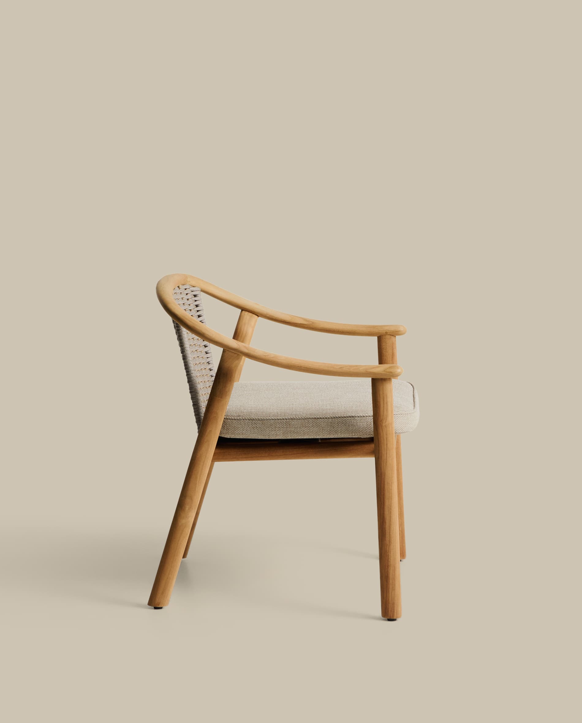 Elunda stackable outdoor chair in solid teak wood FSC 100%